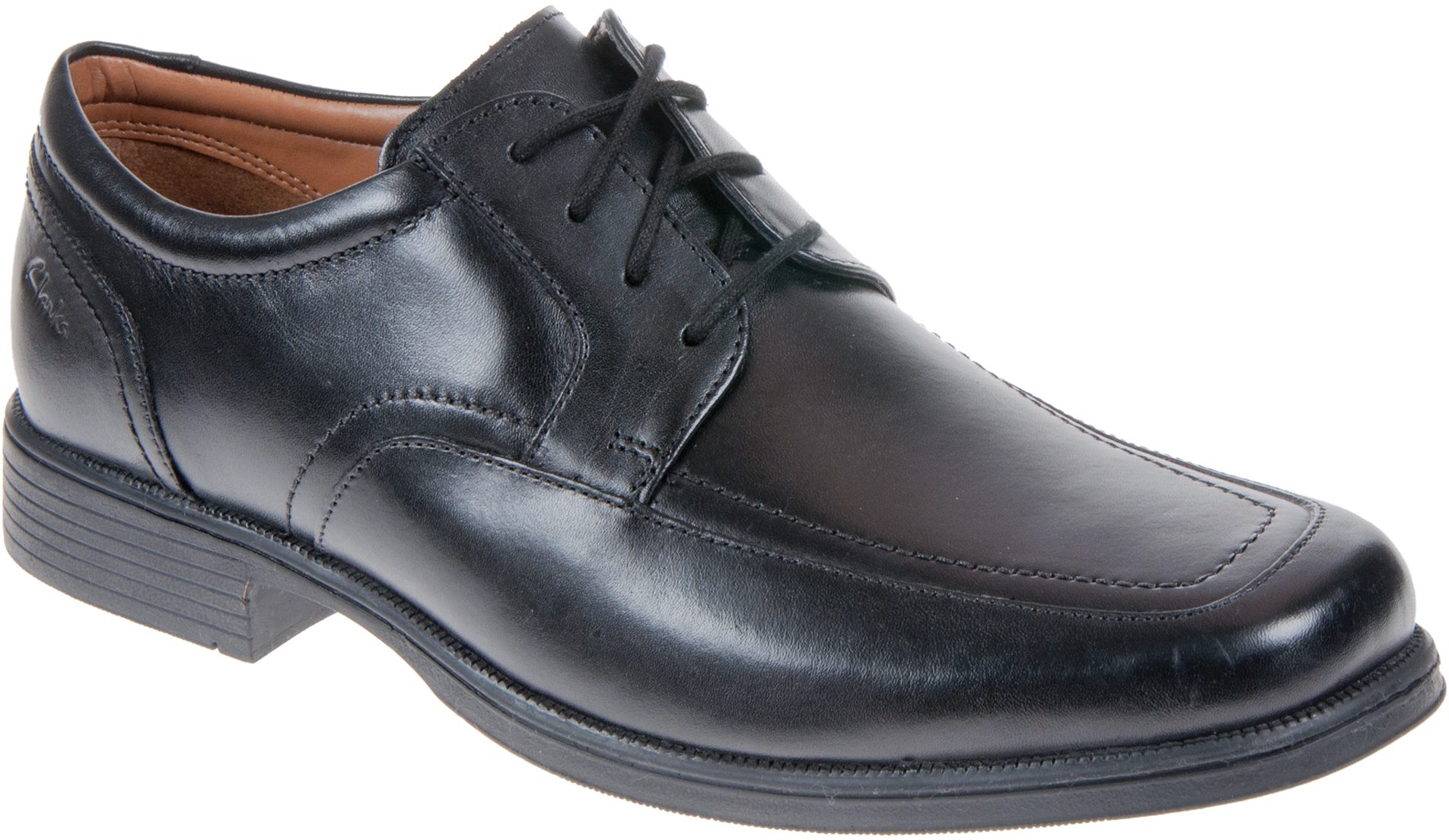 Clarks Huckley Spring Black Leather 26107249 - Formal Shoes - Humphries ...