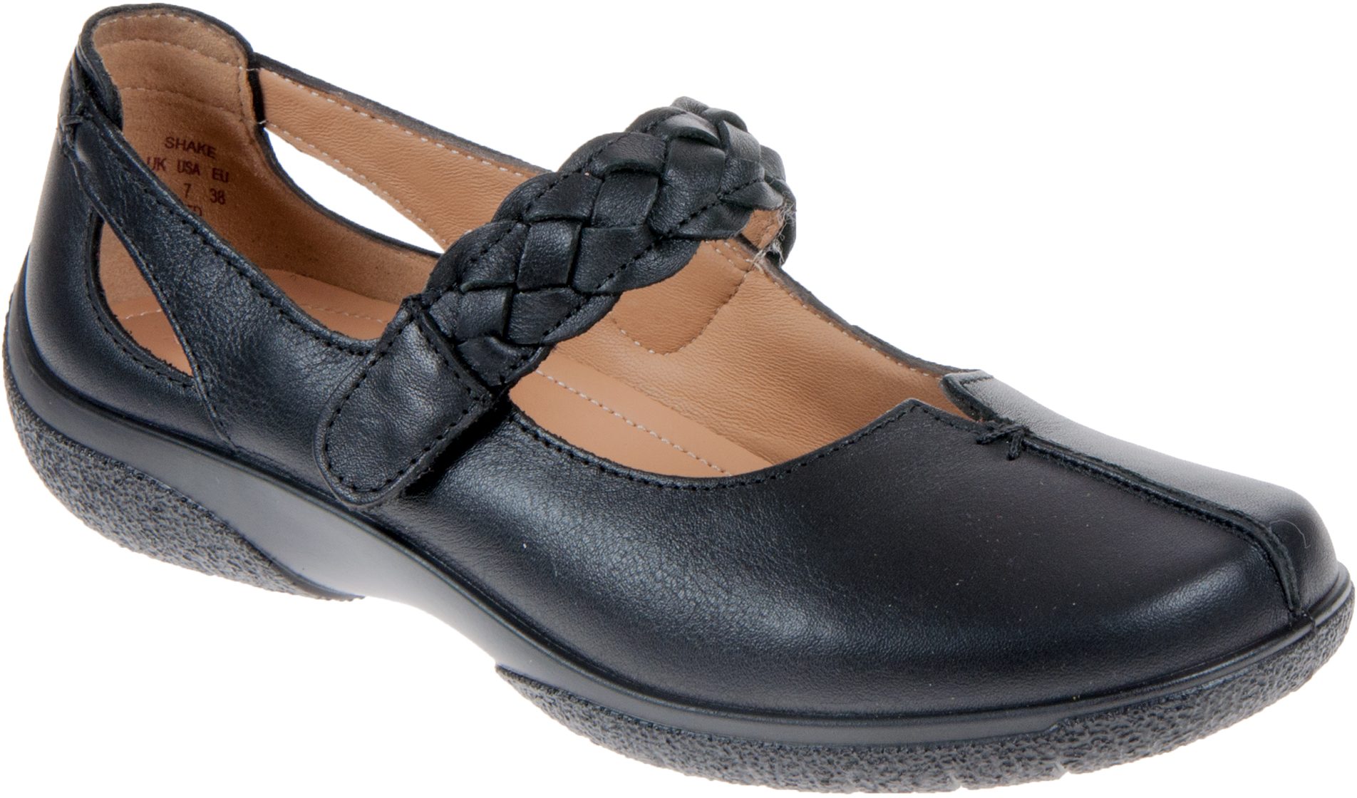 Hotter Shake Black - Ballerina Shoes - Humphries Shoes