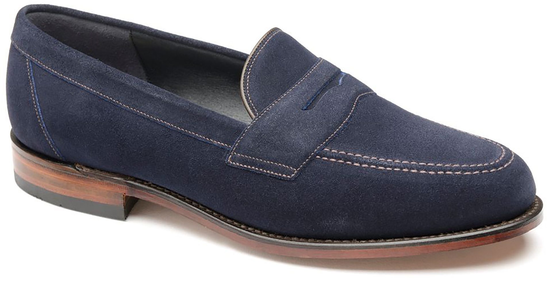 Loake Eton Navy Suede - Formal Shoes - Humphries Shoes