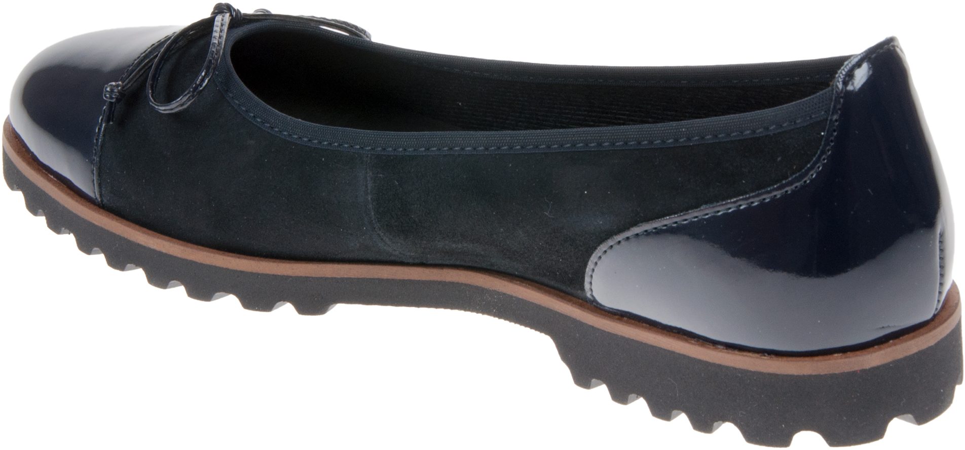 Gabor Temptation Navy Suede / Patent 84.100.36 Ballerina Shoes