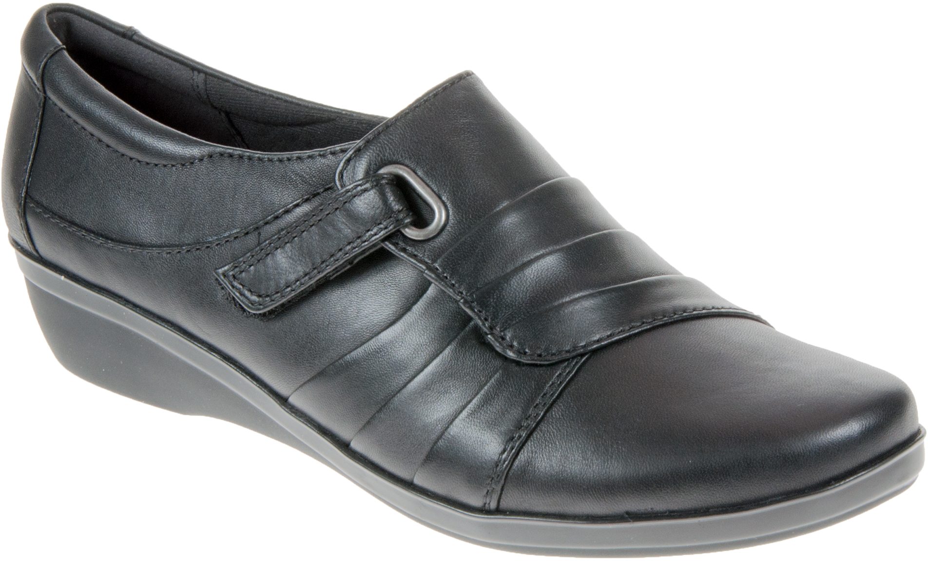 Clarks Everlay Luna Black Leather 26120213 - Everyday Shoes - Humphries ...