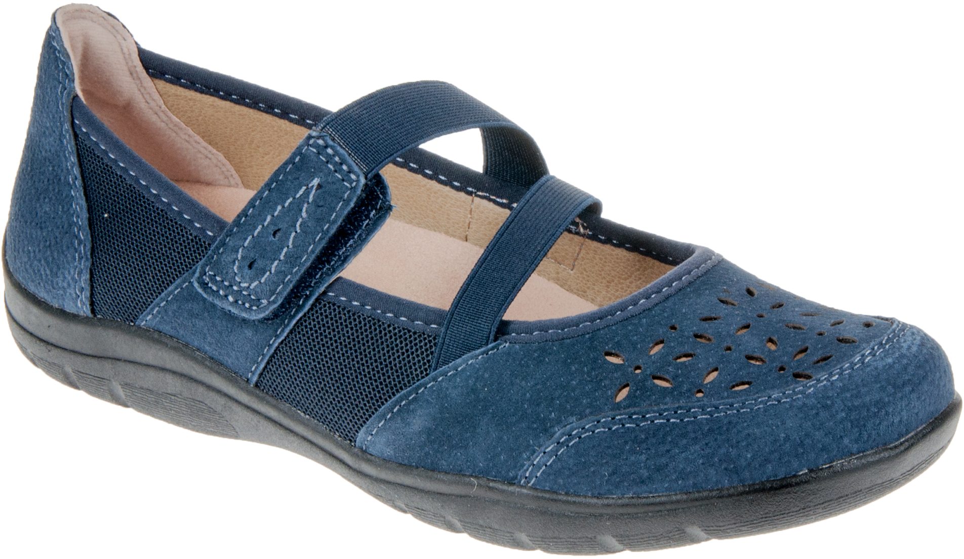 Earth Spirit Lincoln Navy Blue 28058 Ballerina Shoes Humphries Shoes