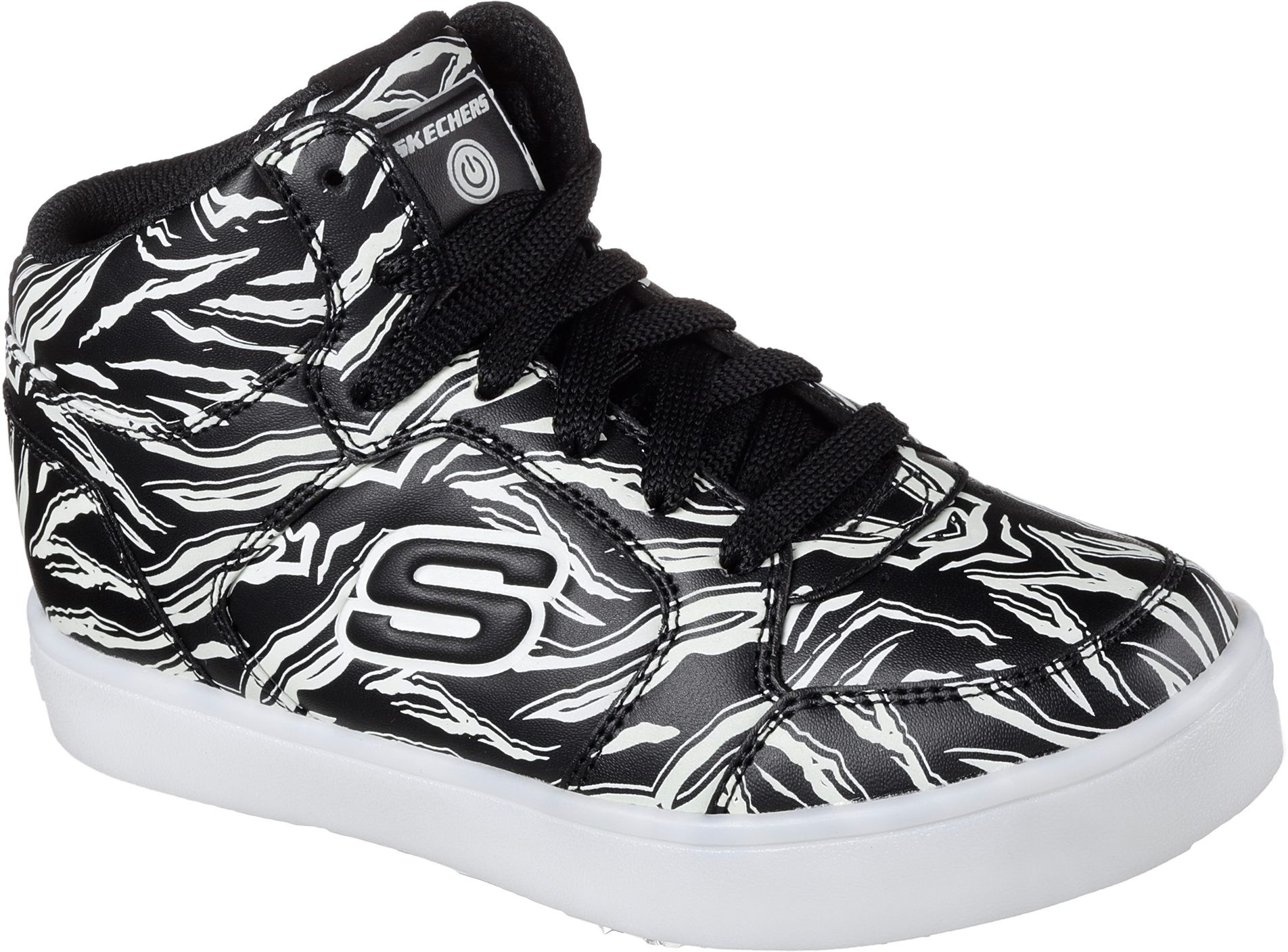 Skechers Energy Lights Outglow Black 90606L BLK Boys Trainers