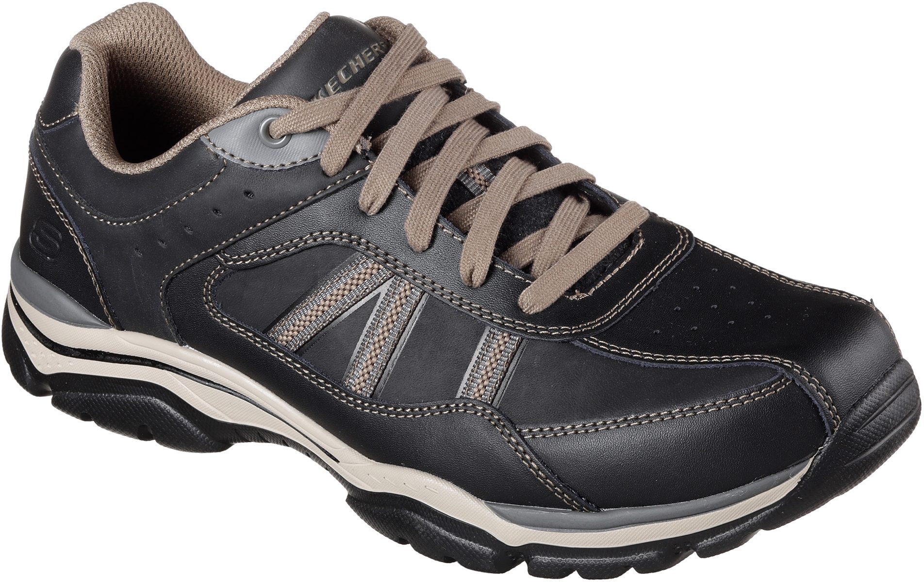 Skechers Relaxed Fit: Rovato - Texon Black / Taupe 65418 BKTP ...