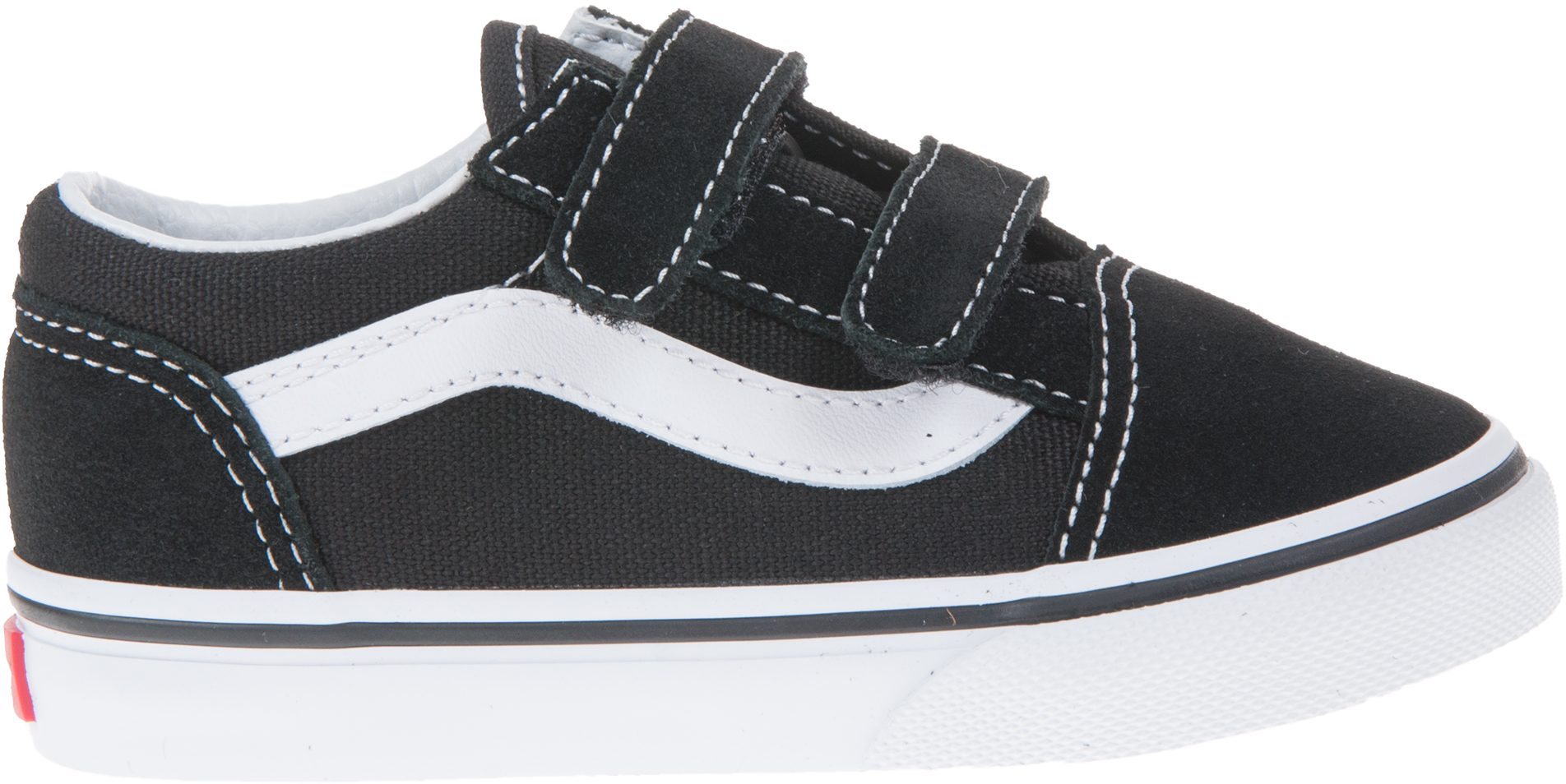 Vans Toddler Old Skool Velcro Black VN00D3YBLK - Boys Trainers - Humphries Shoes