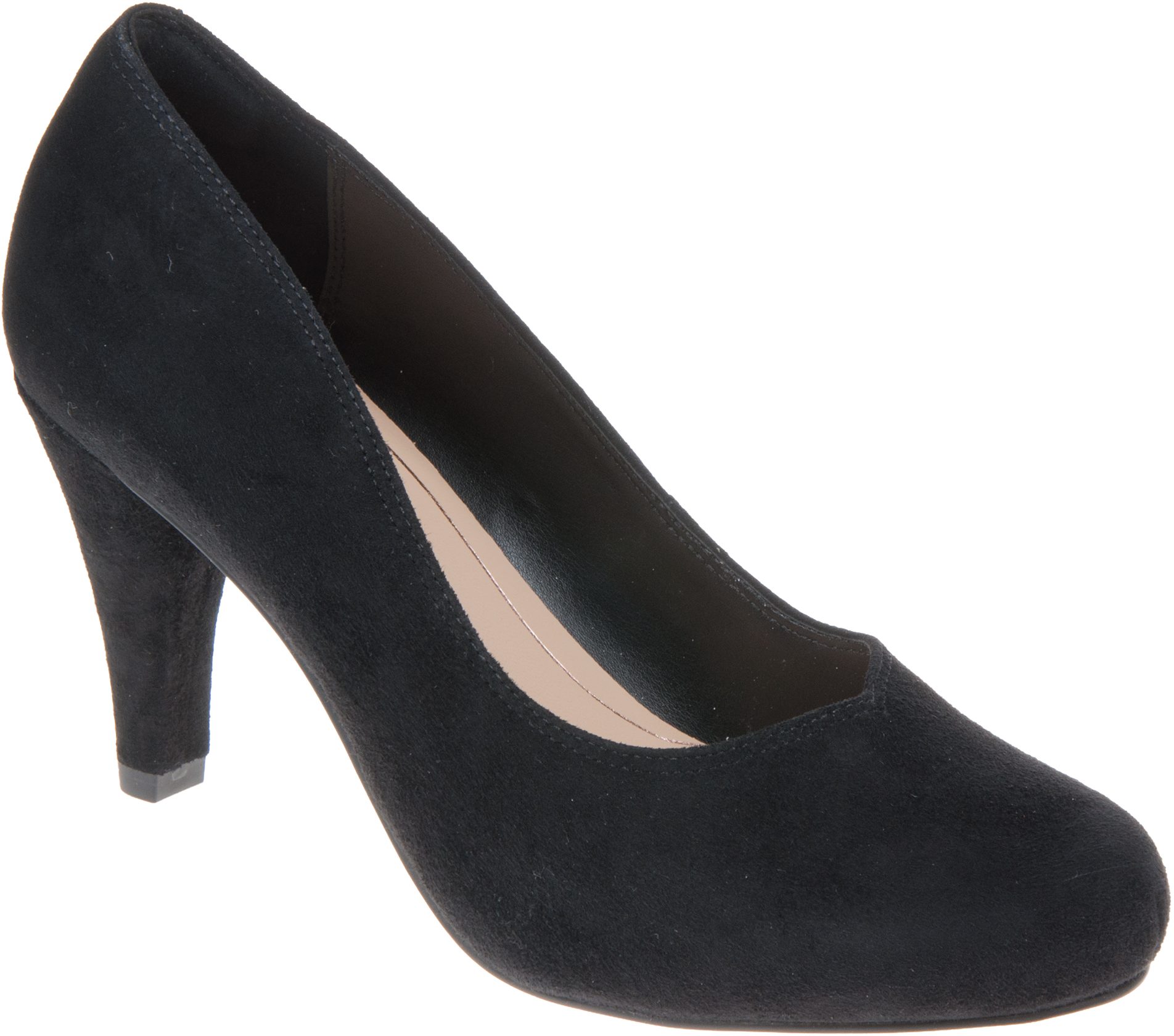 Clarks Dalia Rose Black Suede 26132264 - Court Shoes - Humphries Shoes