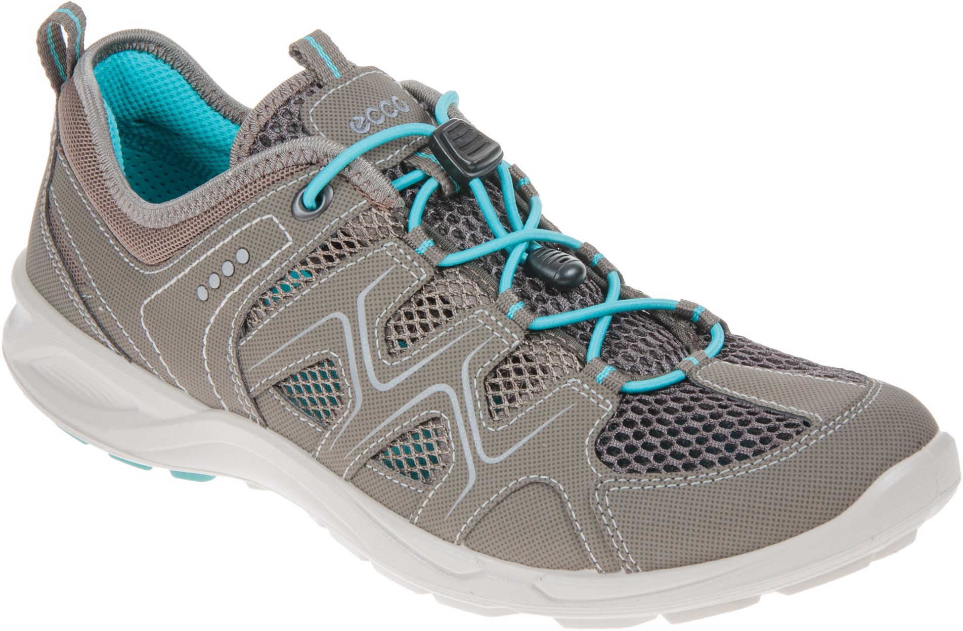 turquoise and grey shoe
