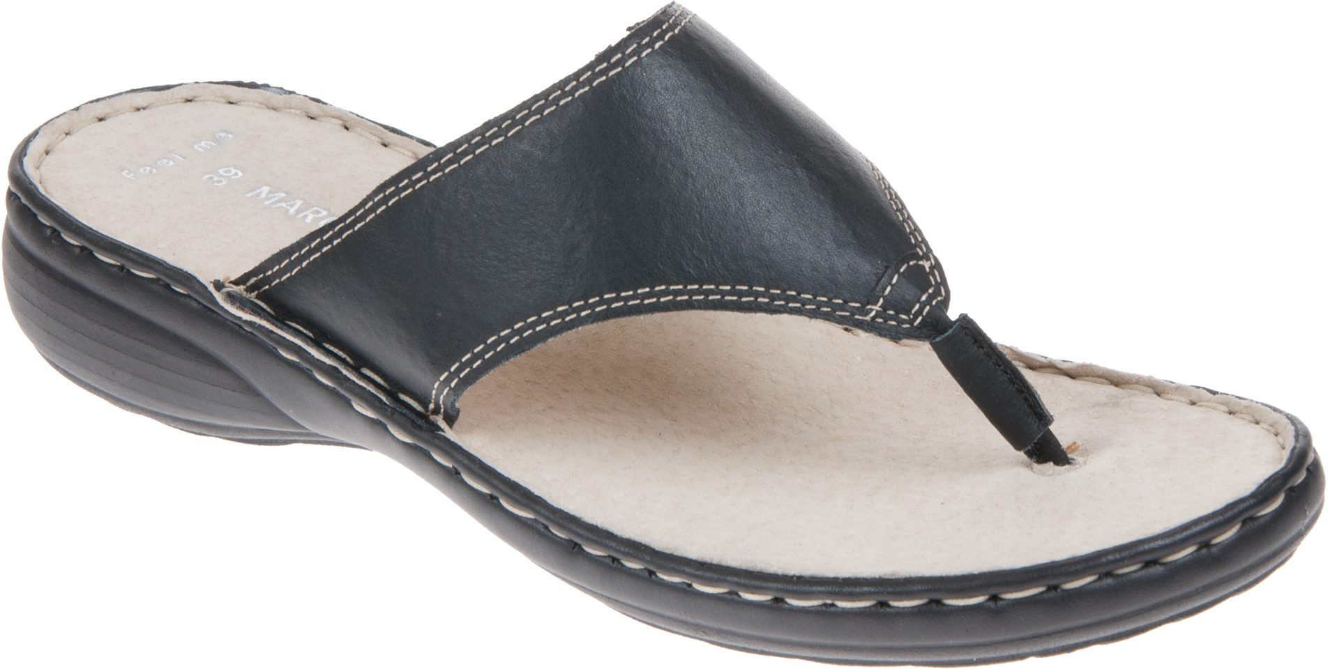 Marco Tozzi Ceo 02 Black 27902-20 001 - Toe Post Sandals - Humphries Shoes
