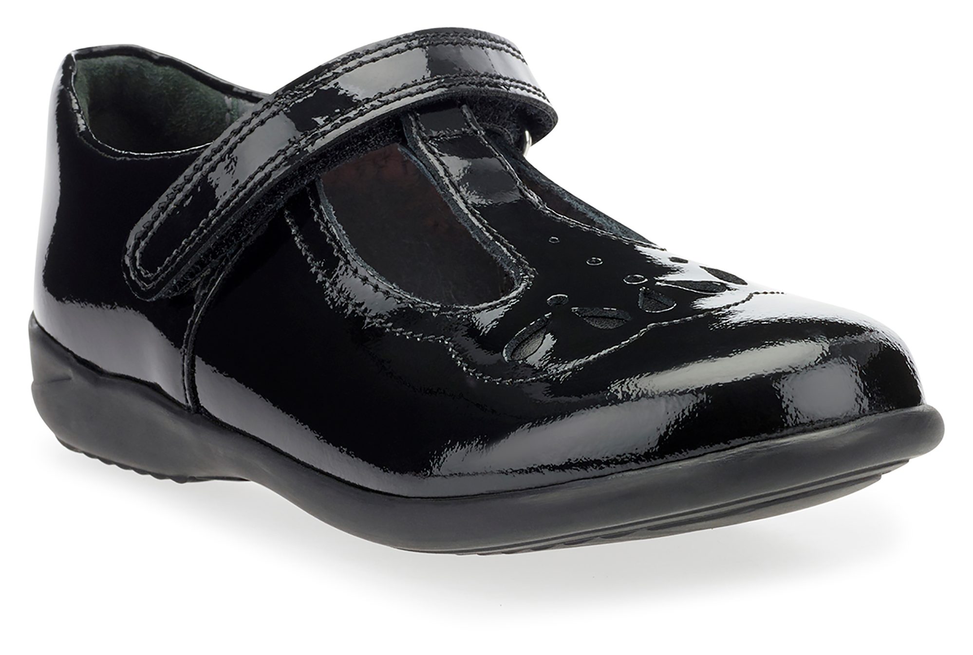 Start-Rite Poppy 2747_3 Black Patent T Bar School Shoe
