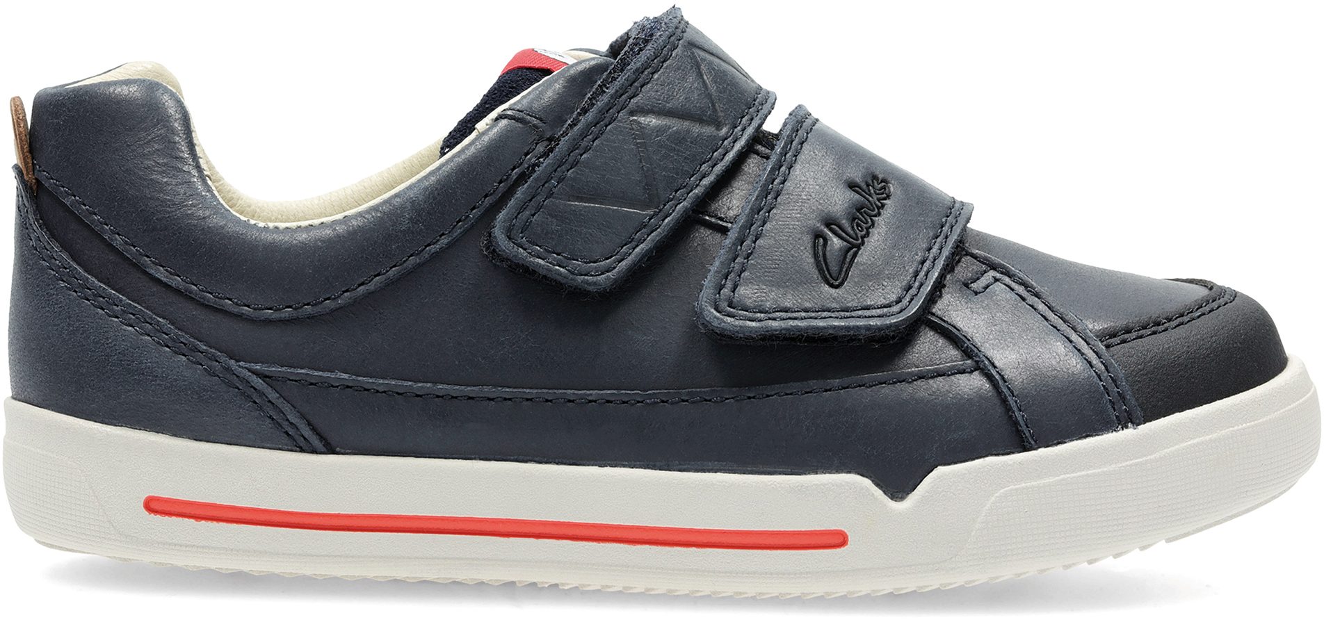 Scarpe Prewalkers Clarks Tiny Toby Ragazzo - Pelle E Tessuto, Chiusura A Strappo, Suola Morbida Per Primi Passi
