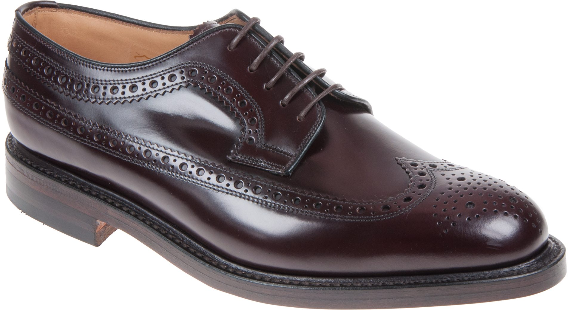 Loake Royal Oxblood Polished Leather - Brogues - Humphries Shoes