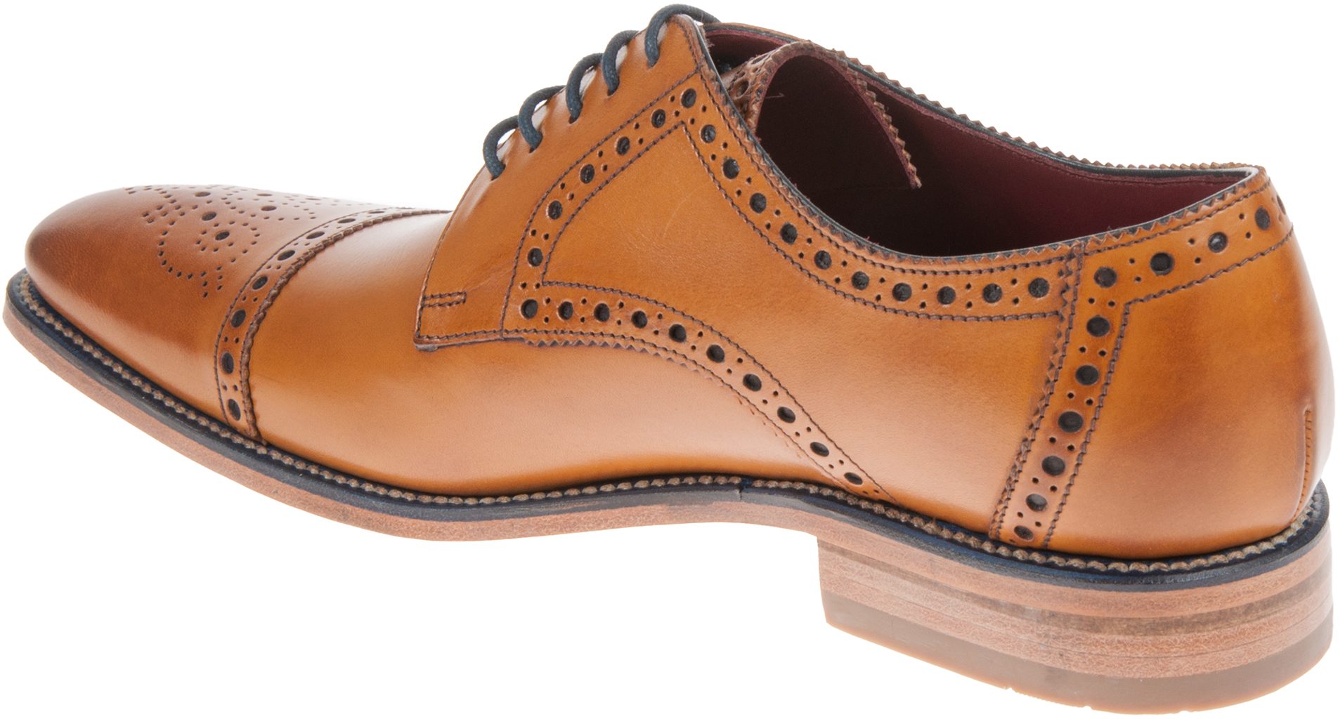 loake tan foley brogue shoe