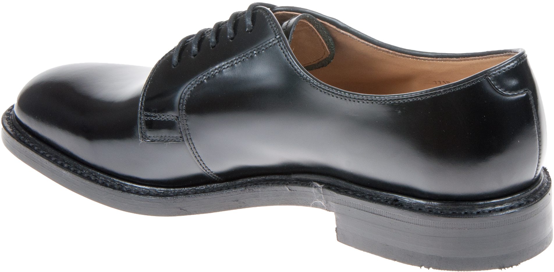 loake sharp leather shoes black