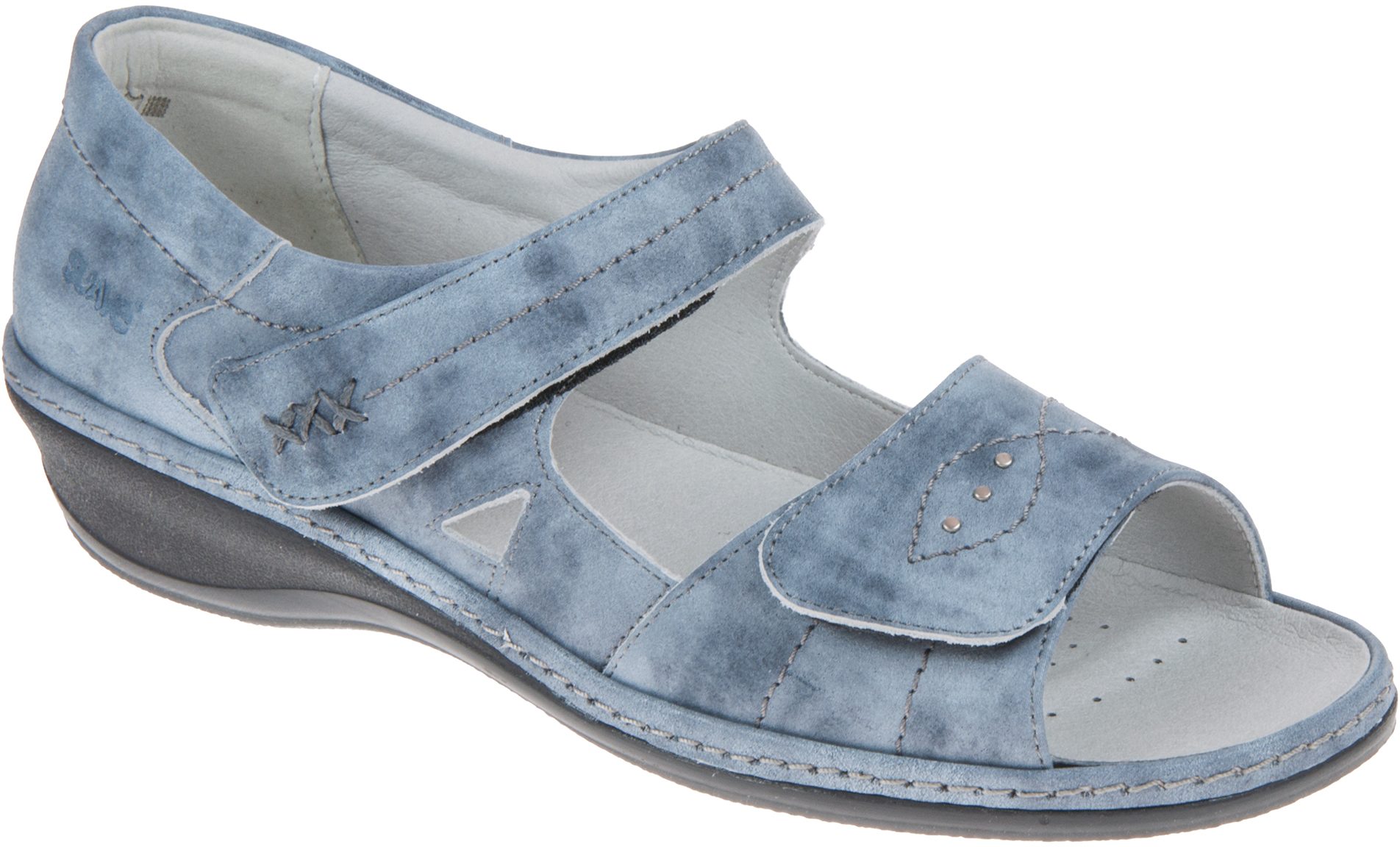 Suave Hilda Blue Mist 223462 - Full Sandals - Humphries Shoes