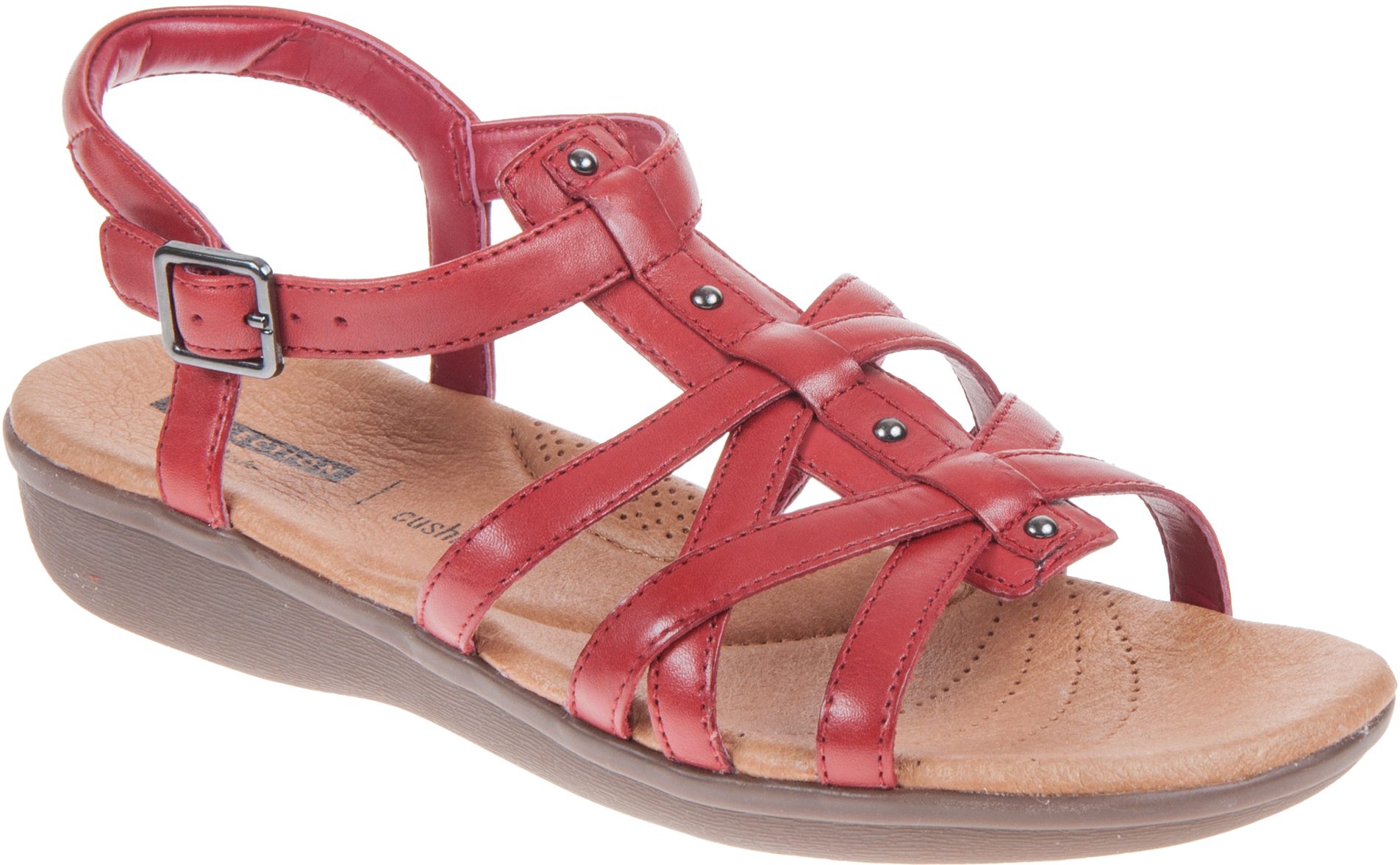 Bonita Red Leather 26134541 - Full Sandals Humphries Shoes