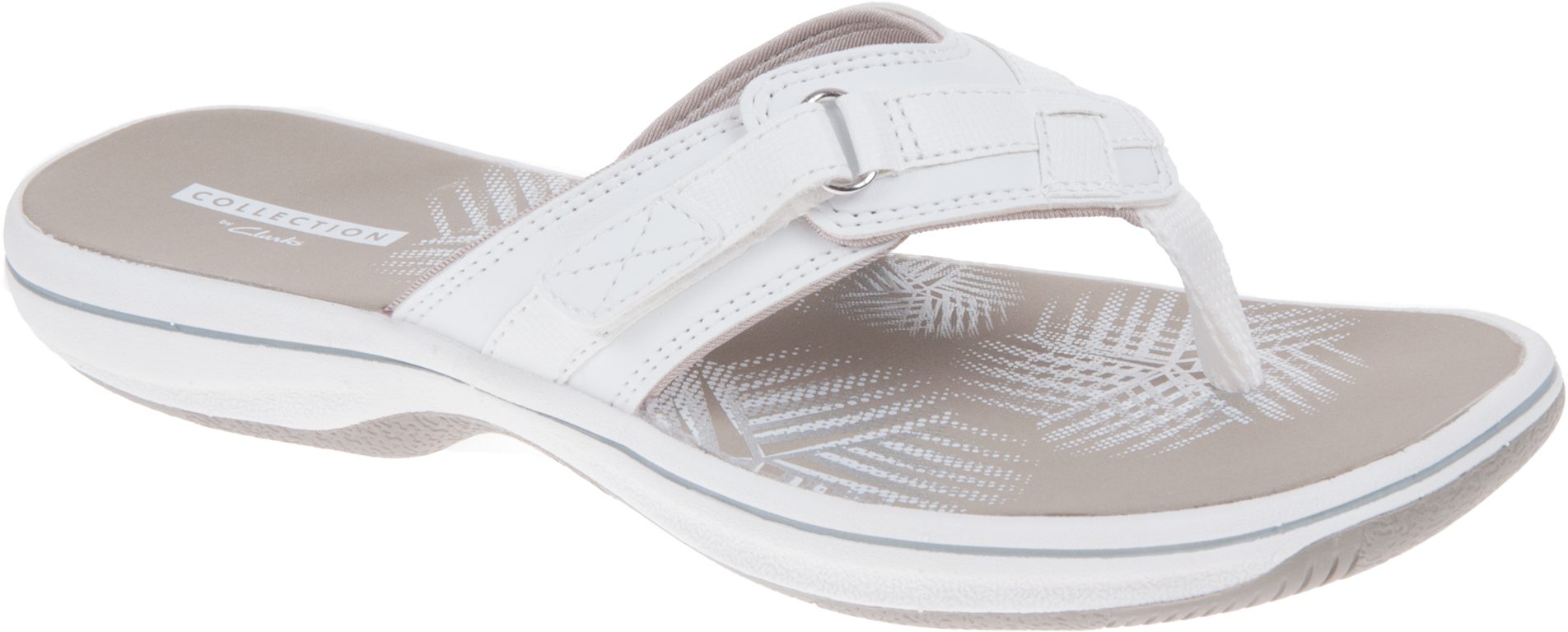 Clarks Brinkley Sea White Synthetic 26129301 - Toe Post Sandals ...