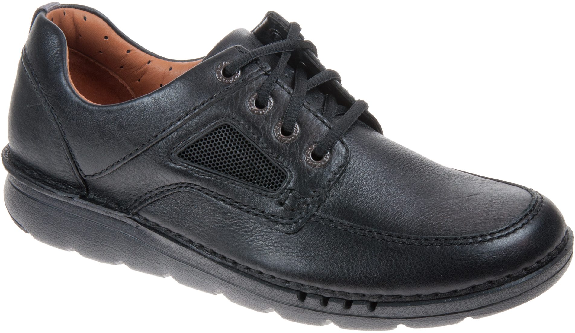 Clarks Unnature Time Black Leather 