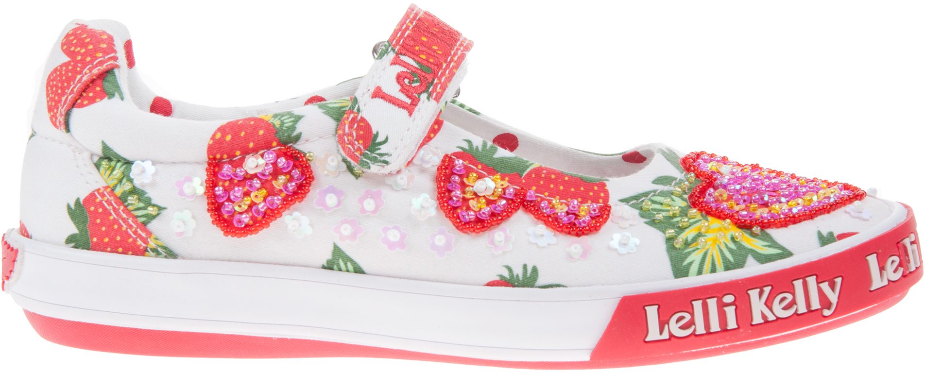Lelli Kelly Strawberry White Fantasy White LK9158 Girls Canvas