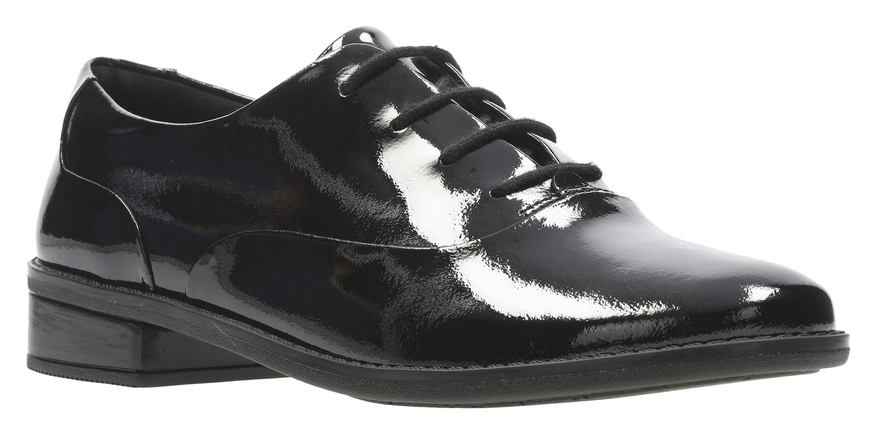 Clarks Drew Star Black Patent Leather 26134920 - Girls School Shoes ...