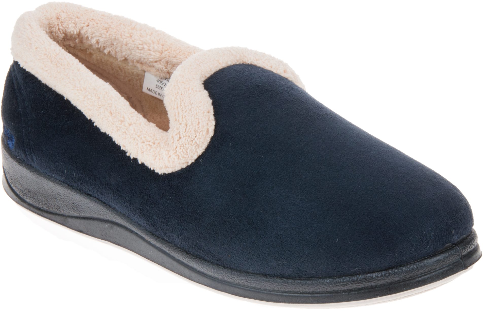 Padders Repose Navy 406/24 - Full Slippers - Humphries Shoes