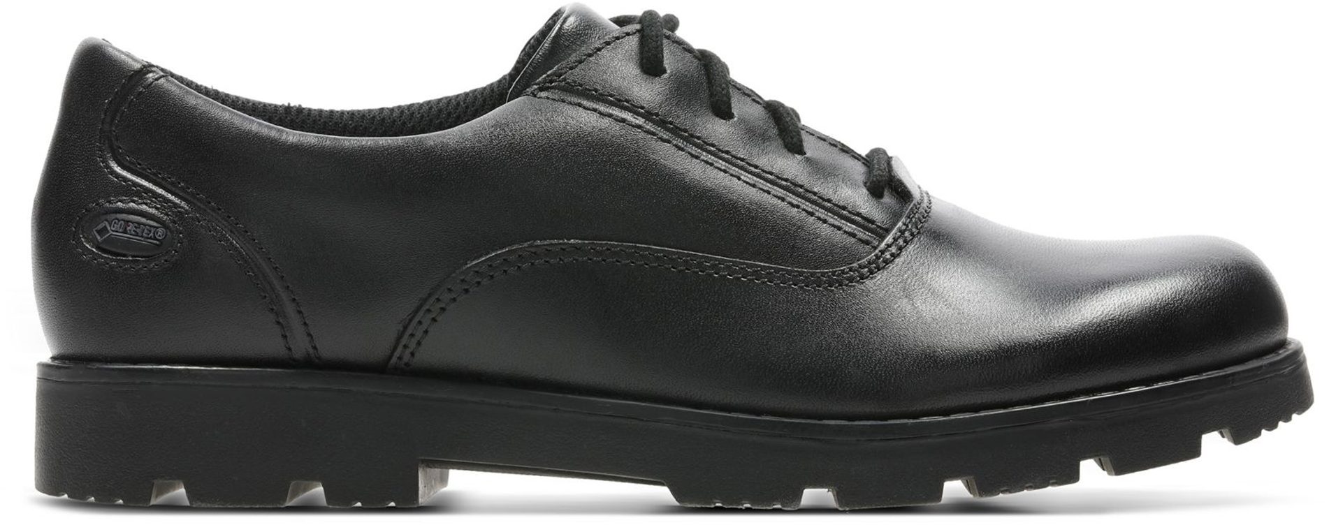 Clarks Comet Star Gore Tex Black Leather 26138410 Girls School Shoes Humphries Shoes