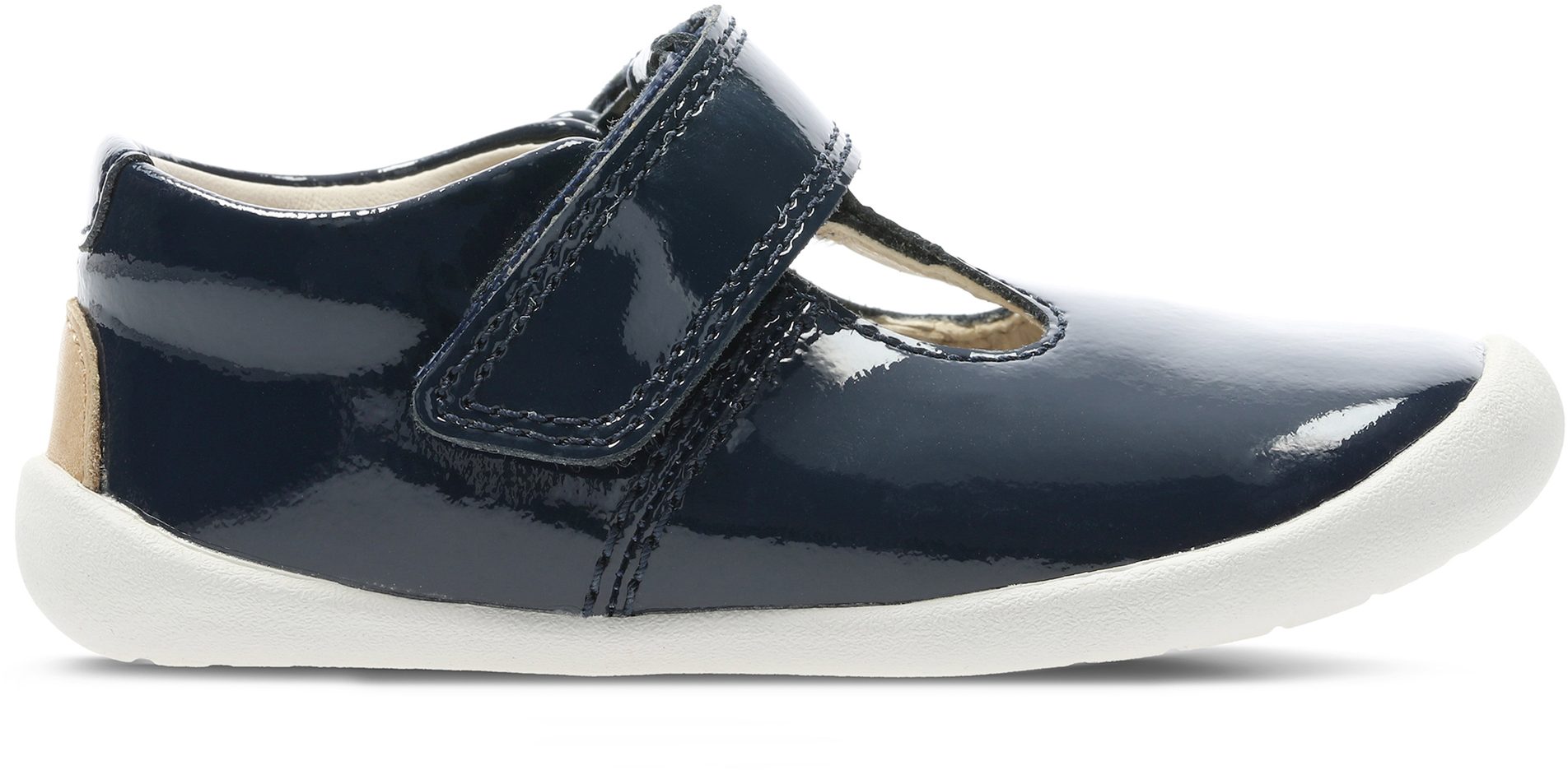 /'Girls Clarks T-Bar/' First Shoes Roamer Go