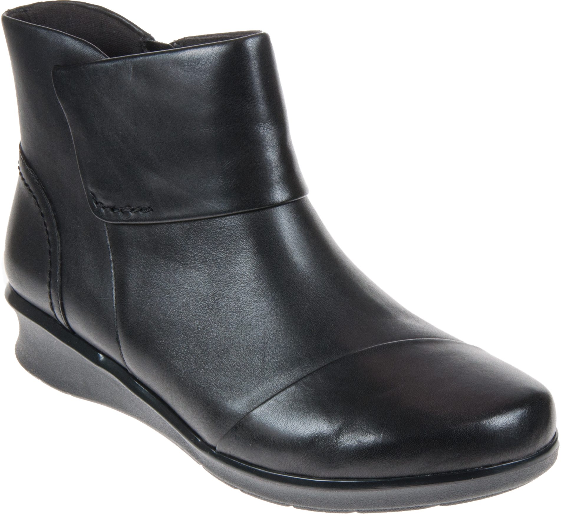 Clarks Hope Track Black Leather 26137875 - Ankle Boots - Humphries Shoes