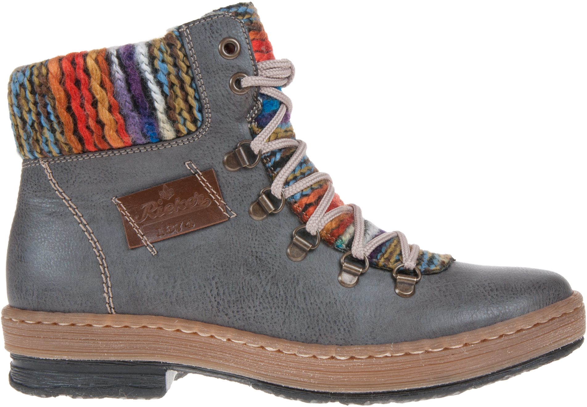 Rieker Felicitas Boot Grey Z6743-45 - Ankle Boots - Humphries Shoes