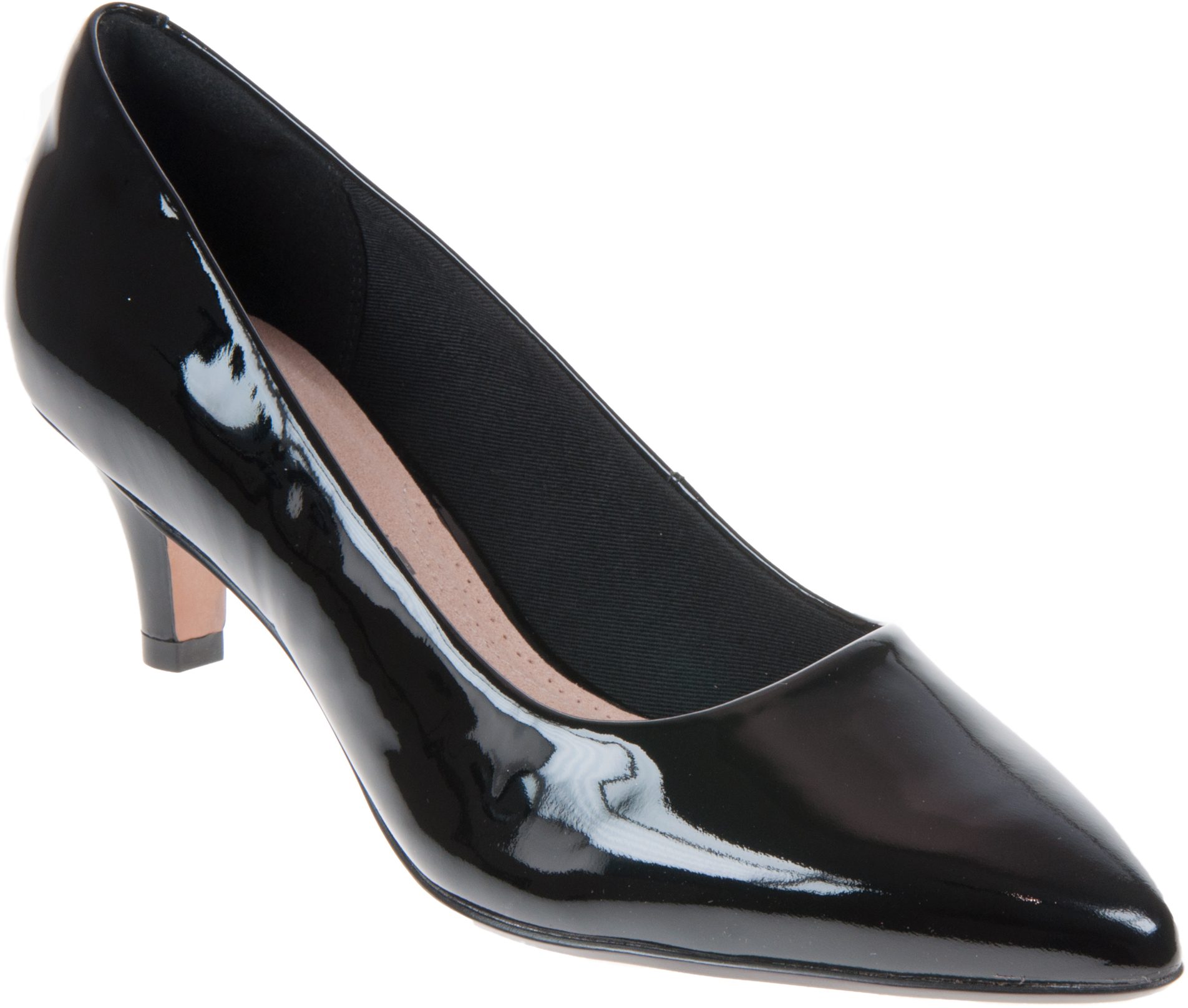 Clarks Linvale Jerica Black Leather 26138197 - Court Shoes - Humphries Shoes