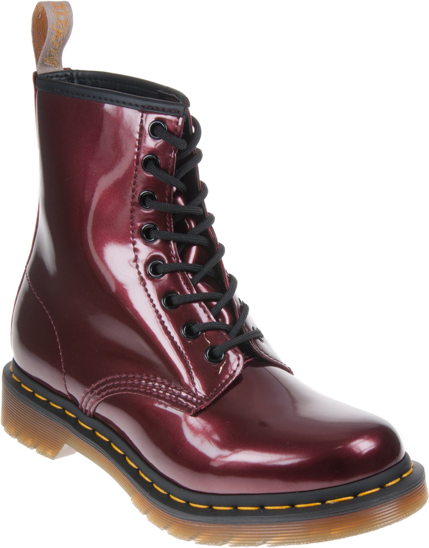 vegan 1460 chrome oxblood