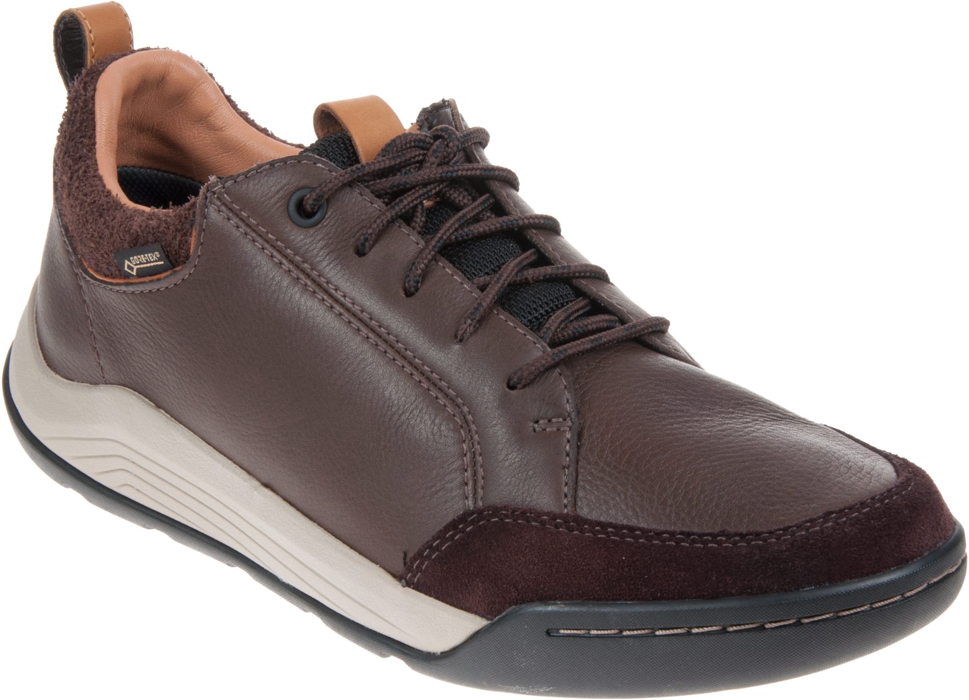 Clarks Ashcombe Bay Gore-Tex Dark Brown Leather 26135401 - Casual Shoes ...