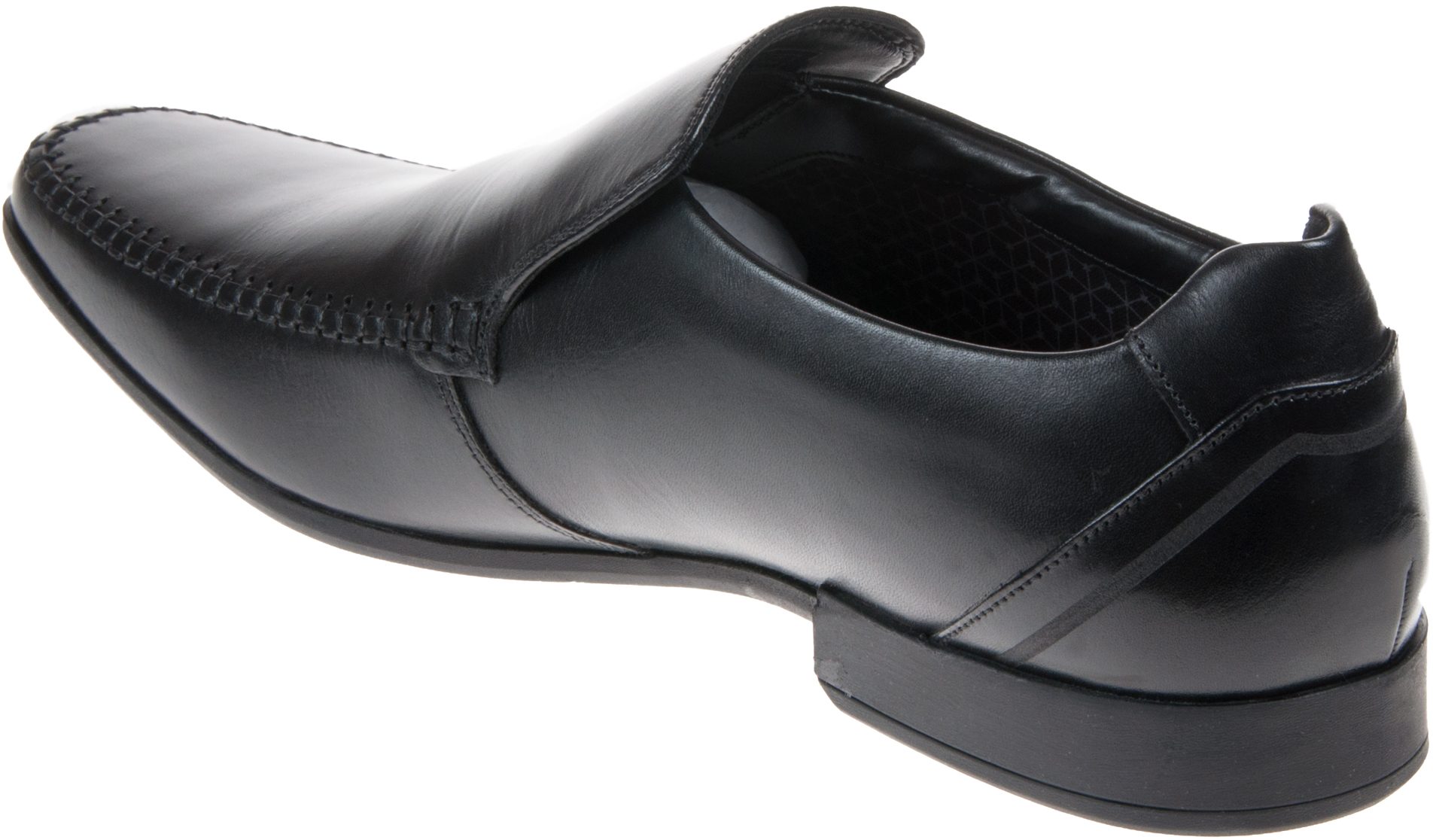 glement seam black leather