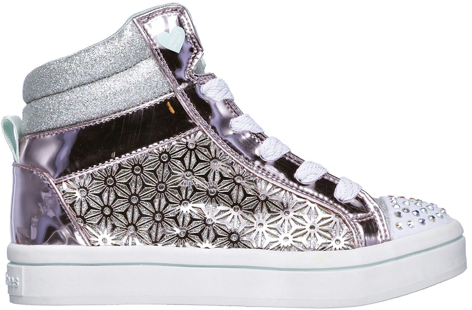 Skechers Twinkle Toes: Twi-Lites Pink / Silver 10976L PKSL - Girls ...