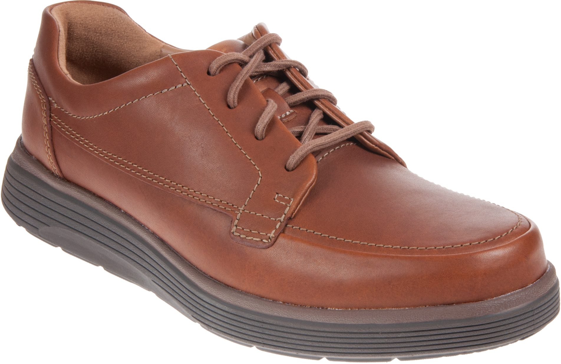 Clarks Un Abode Ease Dark Tan Leather 26136982 - Casual Shoes ...