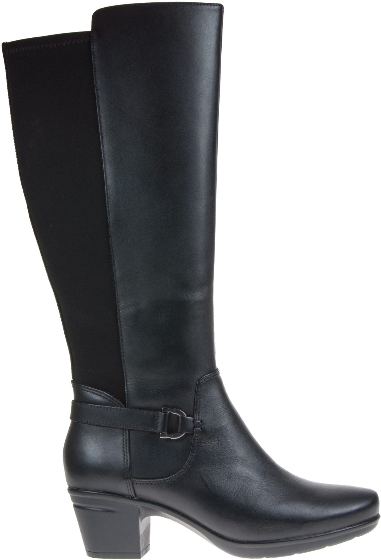 Clarks Emslie March Black Leather 26136682 - Knee High Boots ...