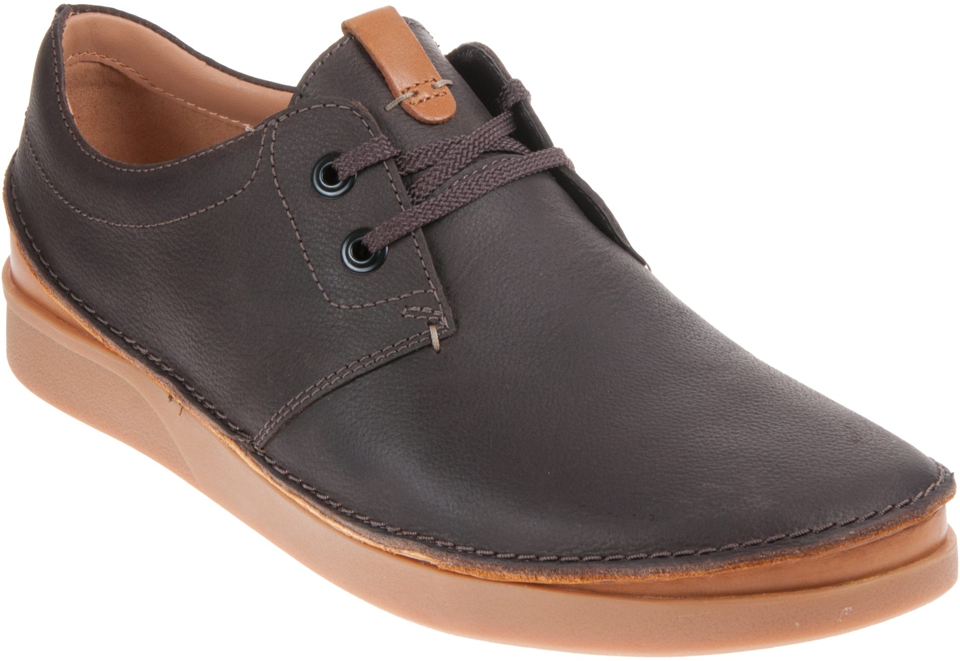 verbanning Beginner gijzelaar Clarks Oakland Lace Dark Brown Leather 26135393 - Casual Shoes - Humphries  Shoes