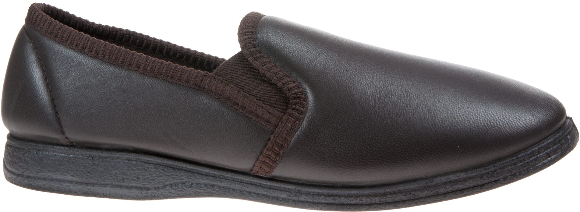 Sleepers Hadley Dark Brown Leather MS414B - Full Slippers - Humphries Shoes