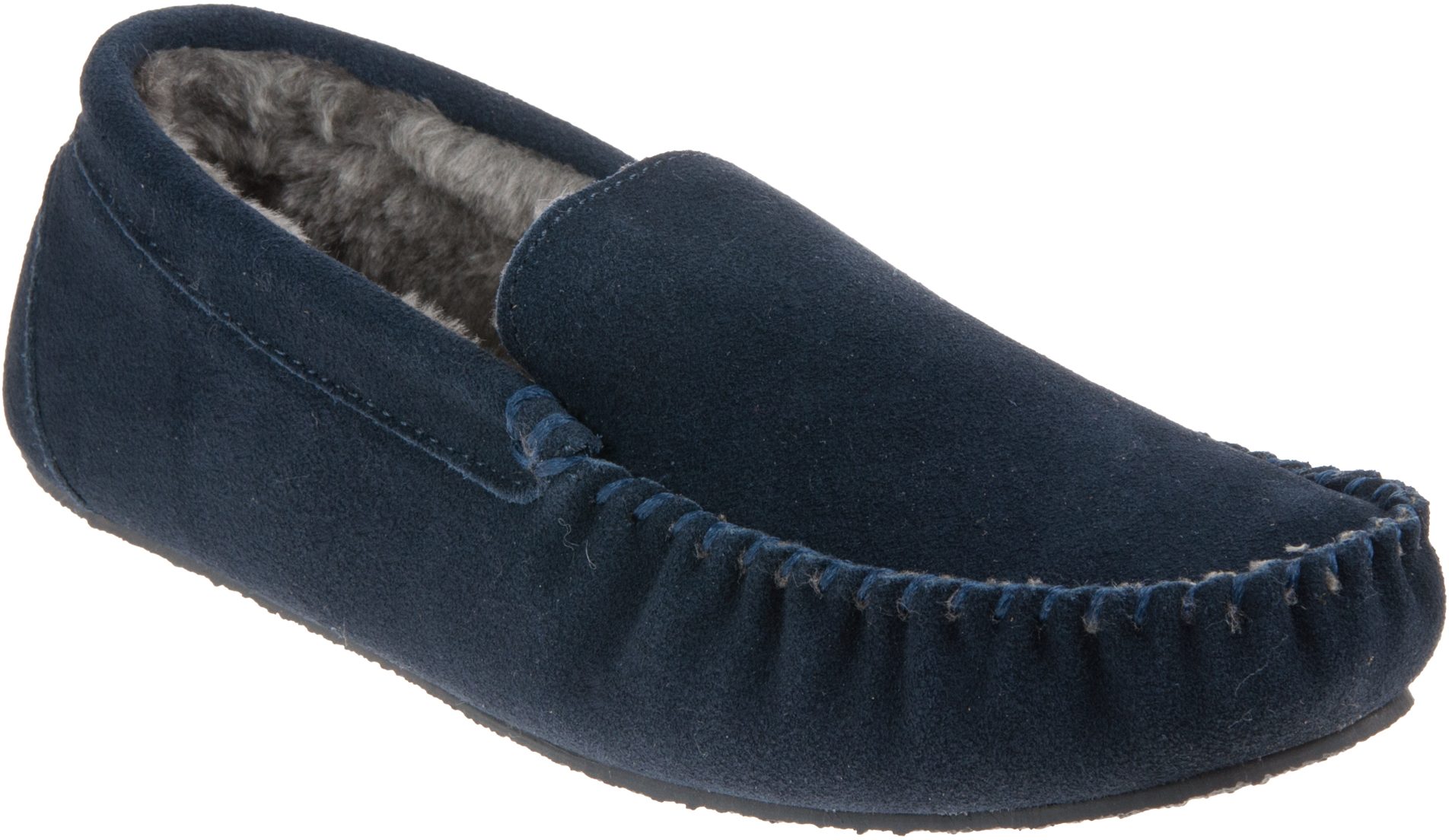 Freestep Clark Navy Suede clk Full Slippers Humphries Shoes
