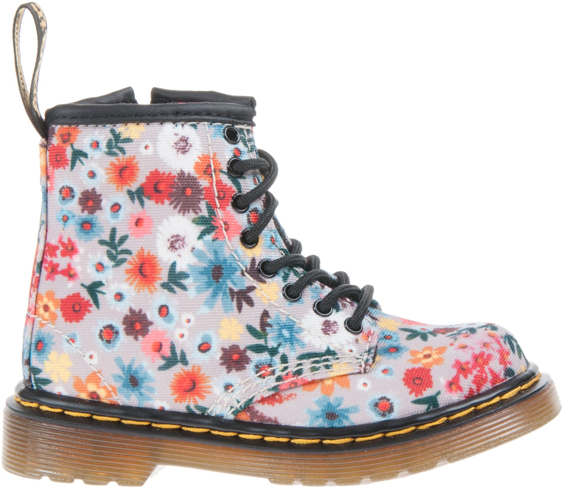 Dr. Martens 1460 Toddler Brooklee Taupe Wanderflower Canvas