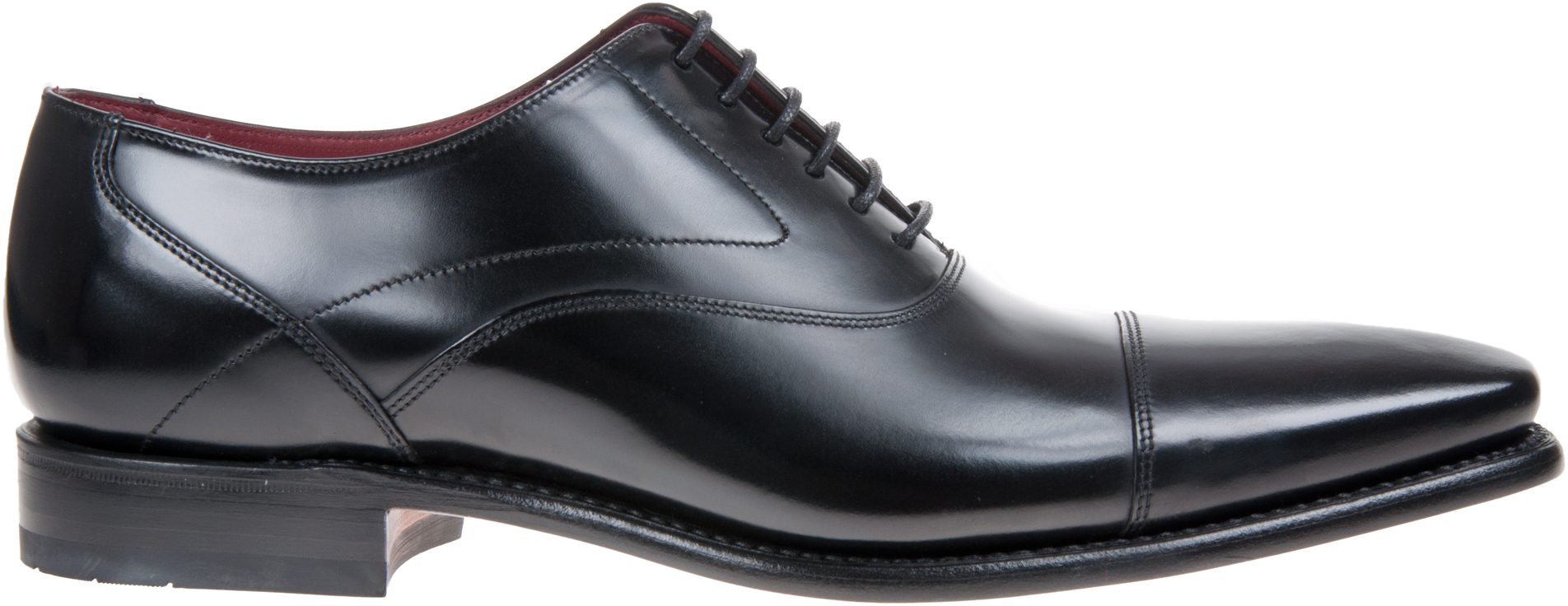loake sharp leather shoes black