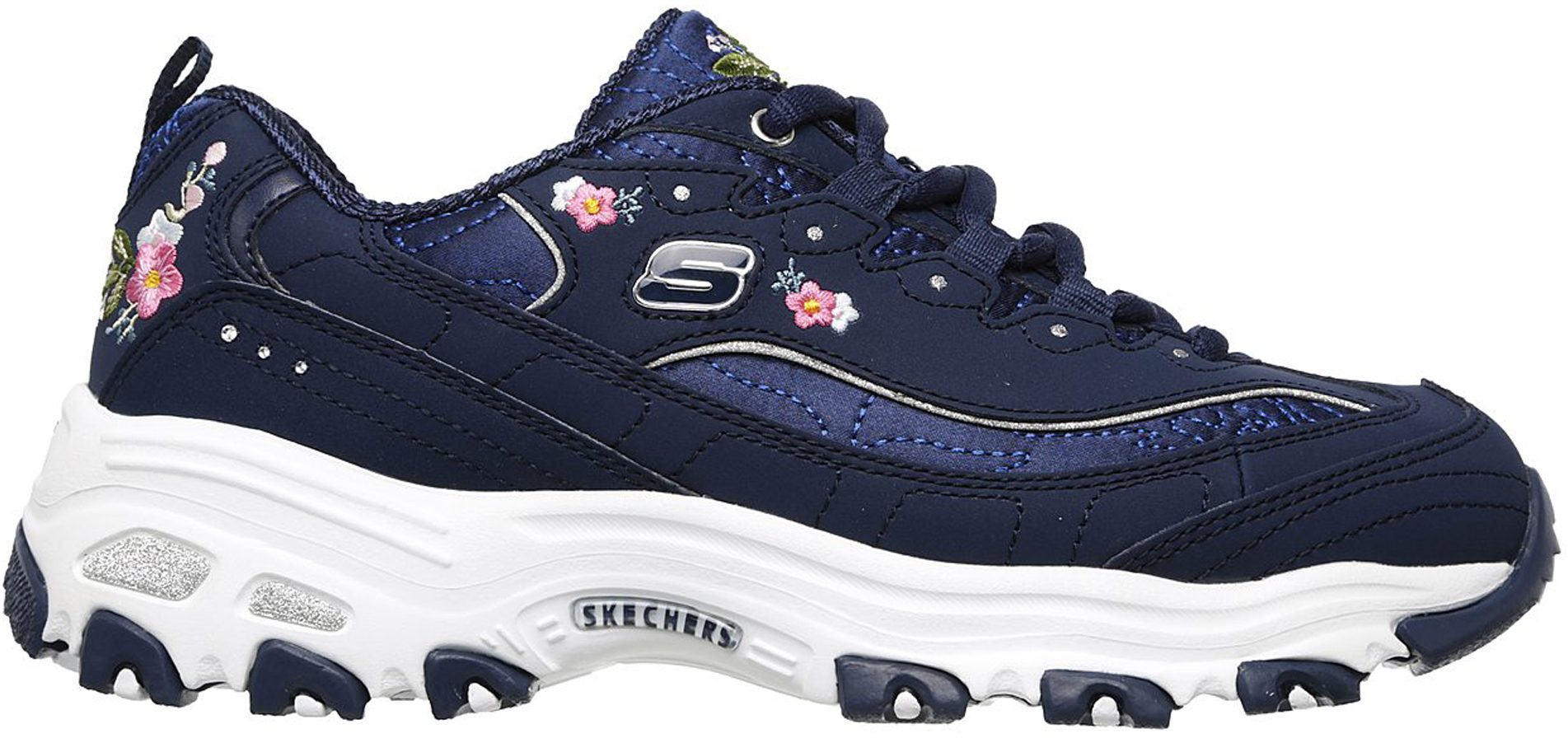 Skechers D'Lites - Bright Blossoms Navy 11977 NVY - Womens Trainers ...
