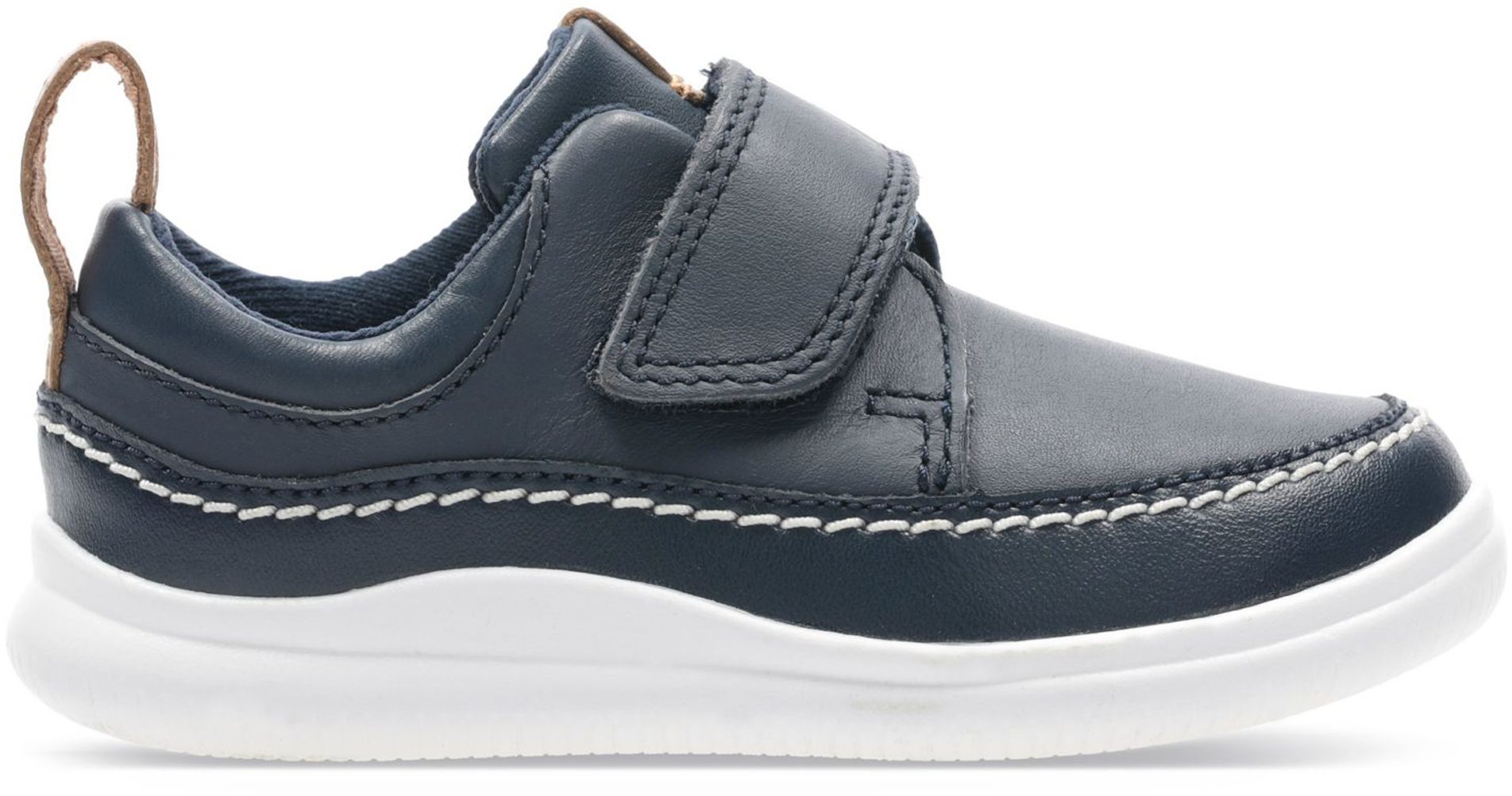 Clarks Crest Ember Toddler Navy Leather 26140504 Boys Shoes Humphries Shoes