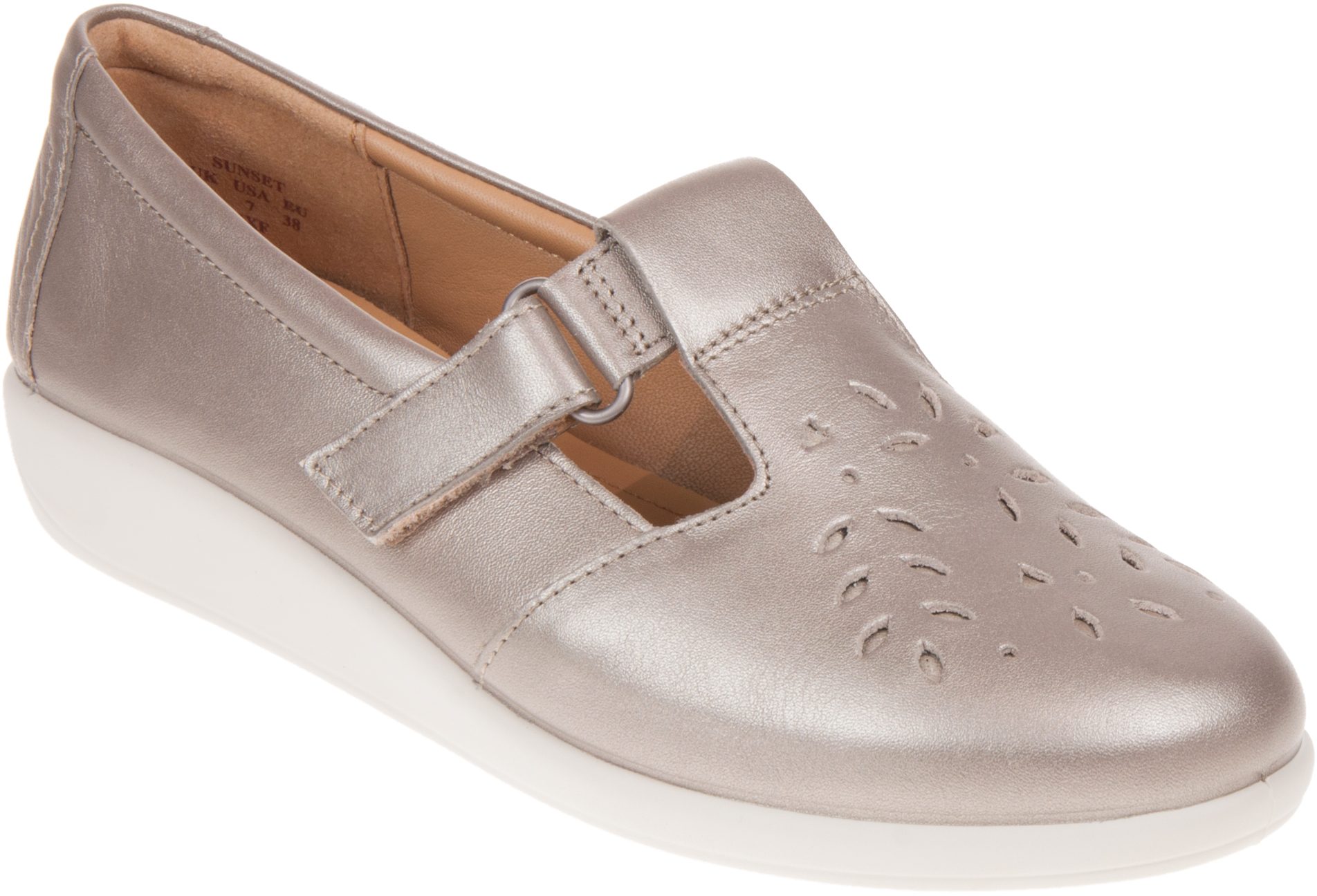 Hotter Sunset Nickel Metallic Leather SUNST3 - Everyday Shoes ...