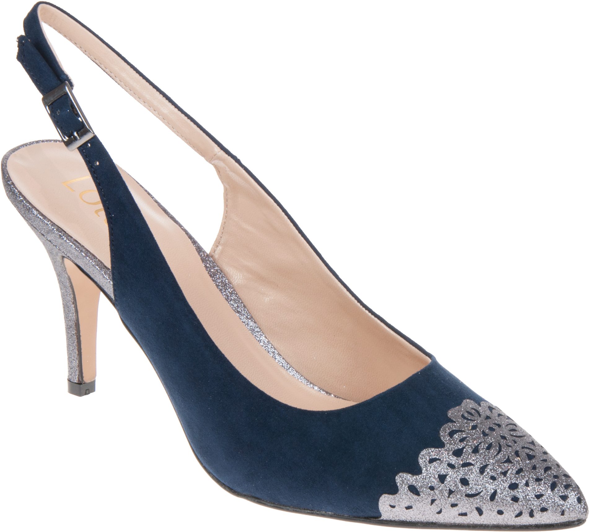 Pewter Shoes Lotus Arlind Shoes Rowena Silver Slingback Court