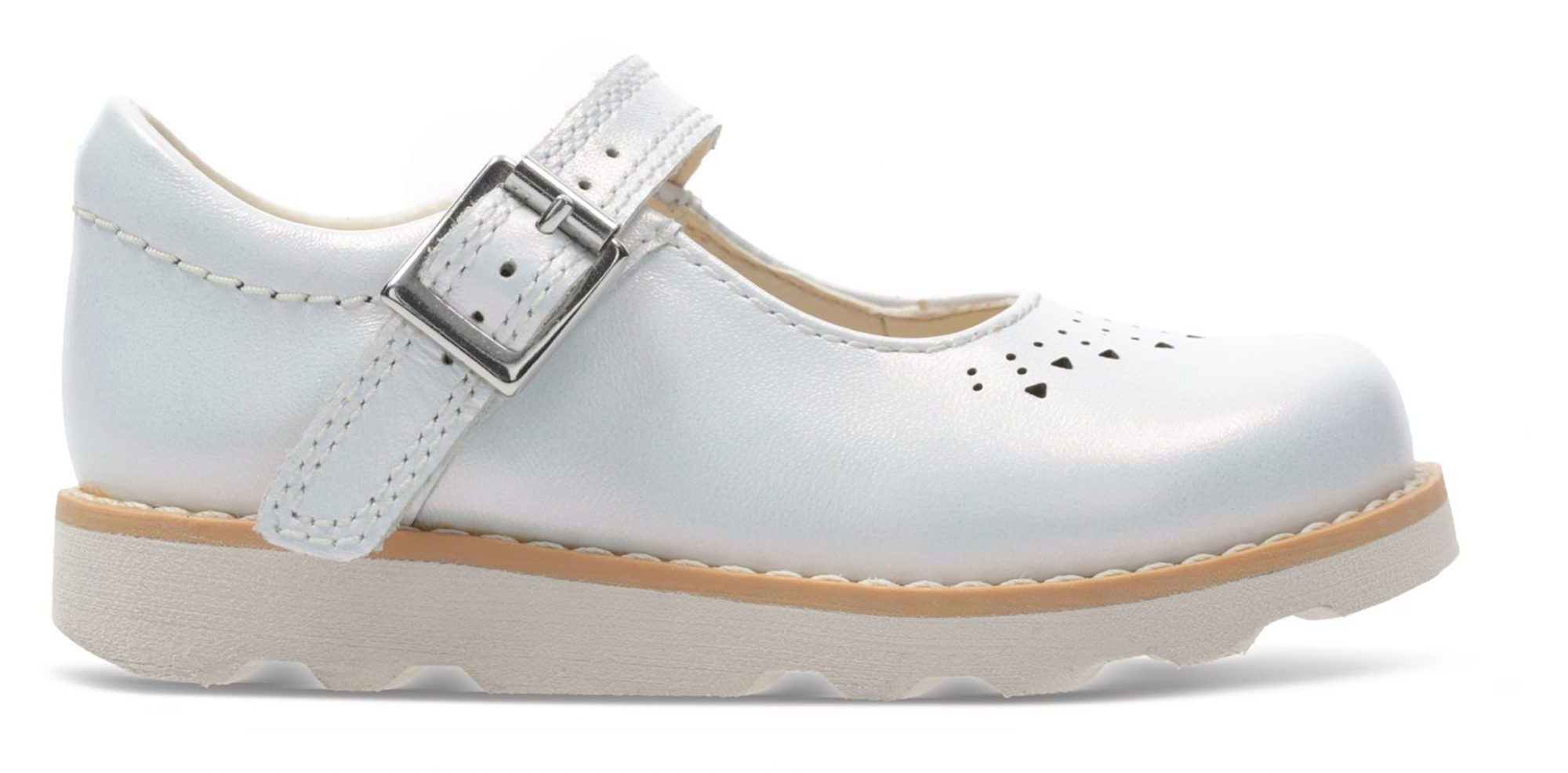 Clarks Crown Jump Toddler White Interest 26141126 Girls Shoes Humphries Shoes