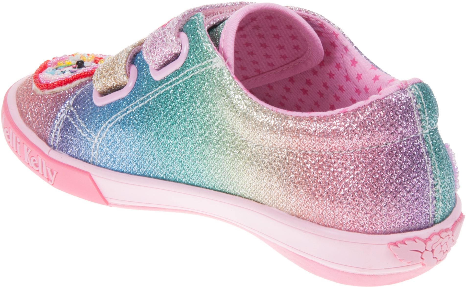 Lelli Kelly Rainbow Sparkle Velcro Multi Glitter LK9071 - Girls Canvas ...