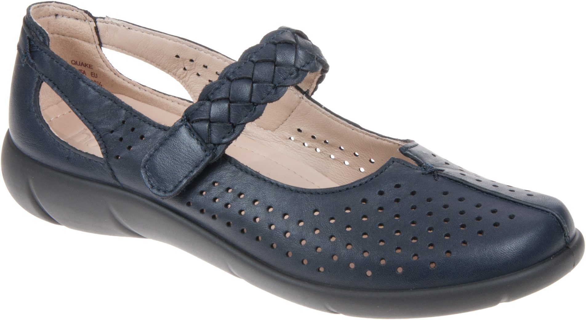 Hotter Quake Navy Leather QUAKE2 - Everyday Shoes - Humphries Shoes