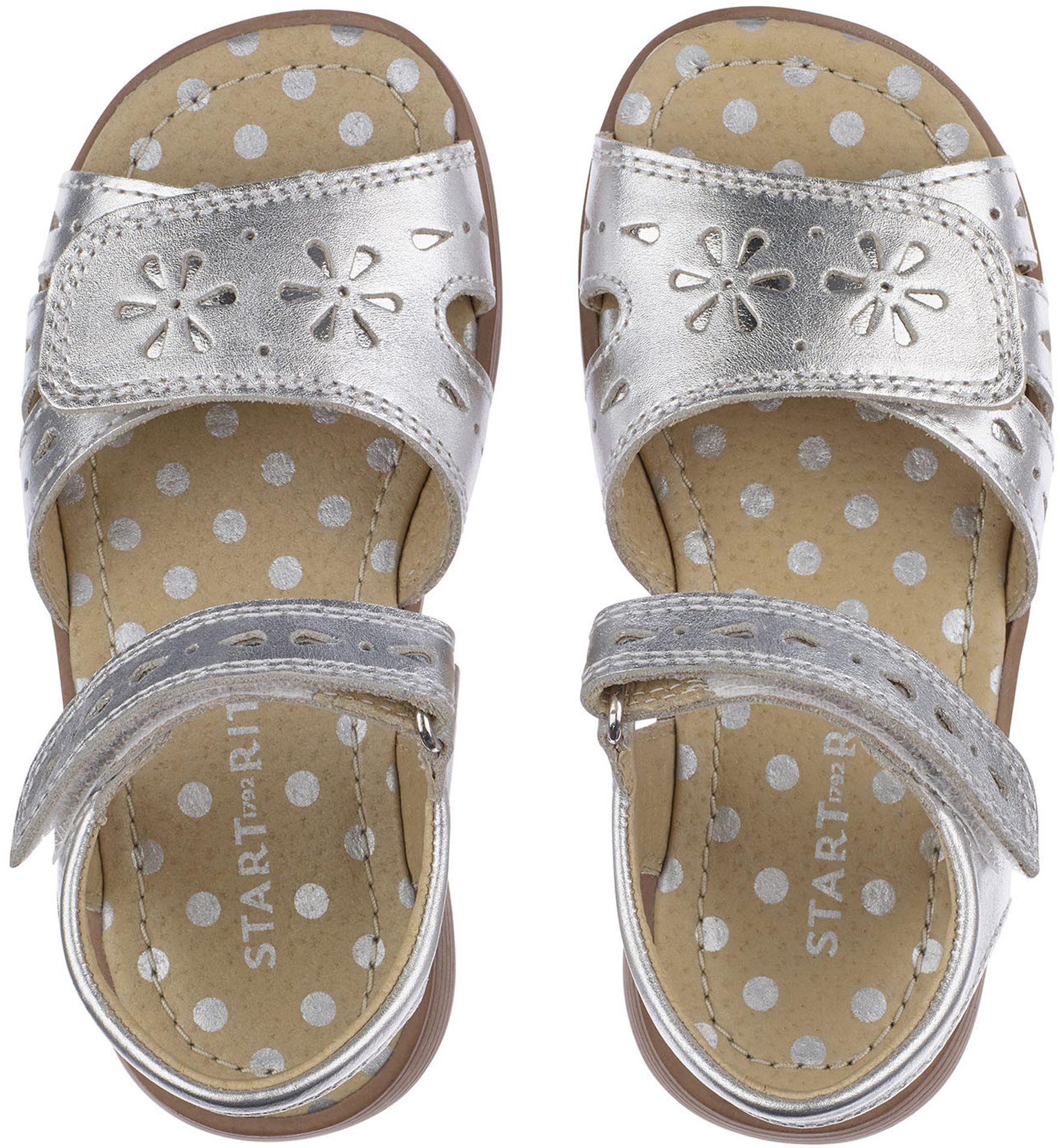 Start-Rite Flutter Silver Leather 5182_5 - Girls Sandals - Humphries Shoes