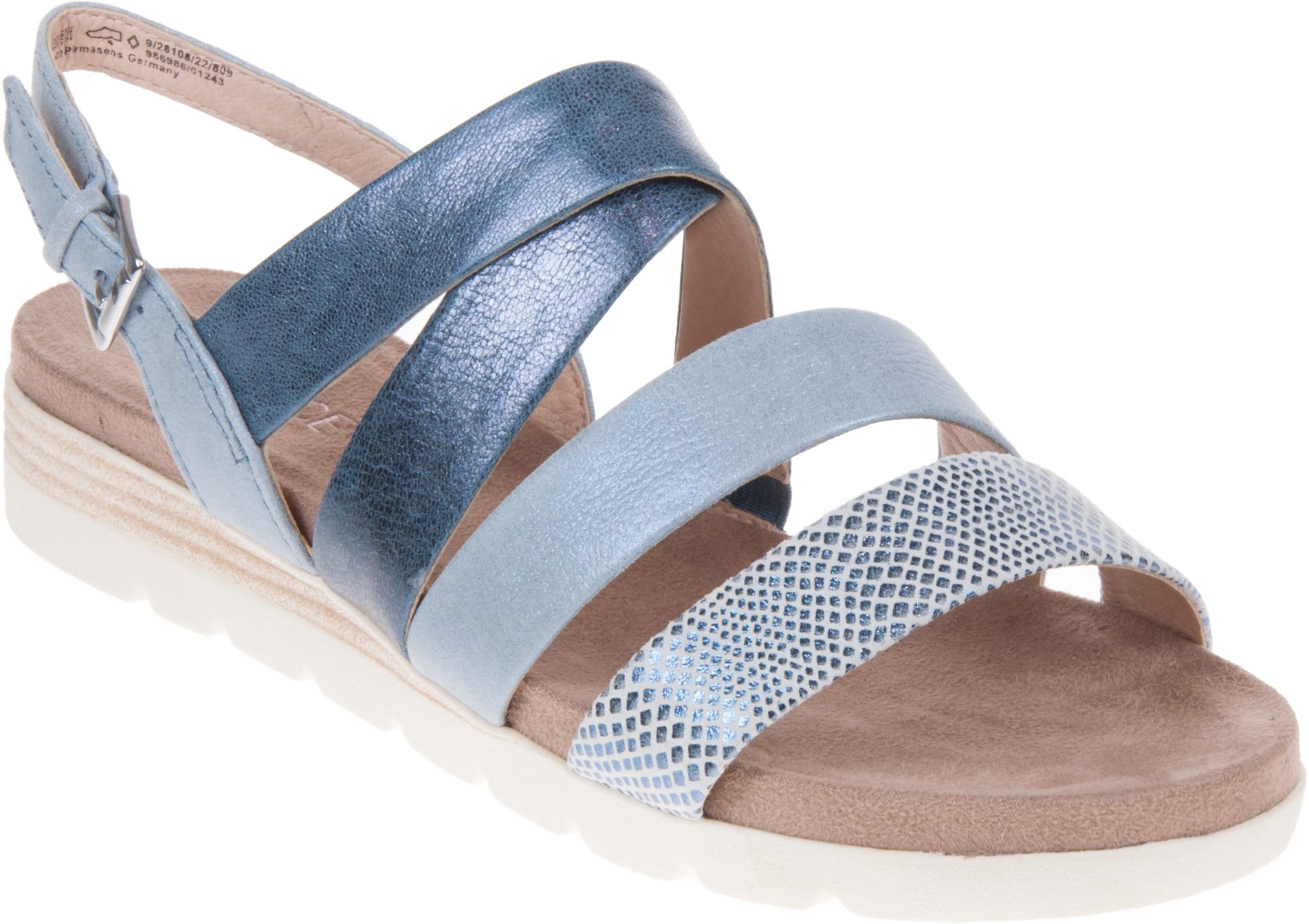 Caprice Gipsy 08 Blue Comb 28108-22 809 - Full Sandals - Humphries