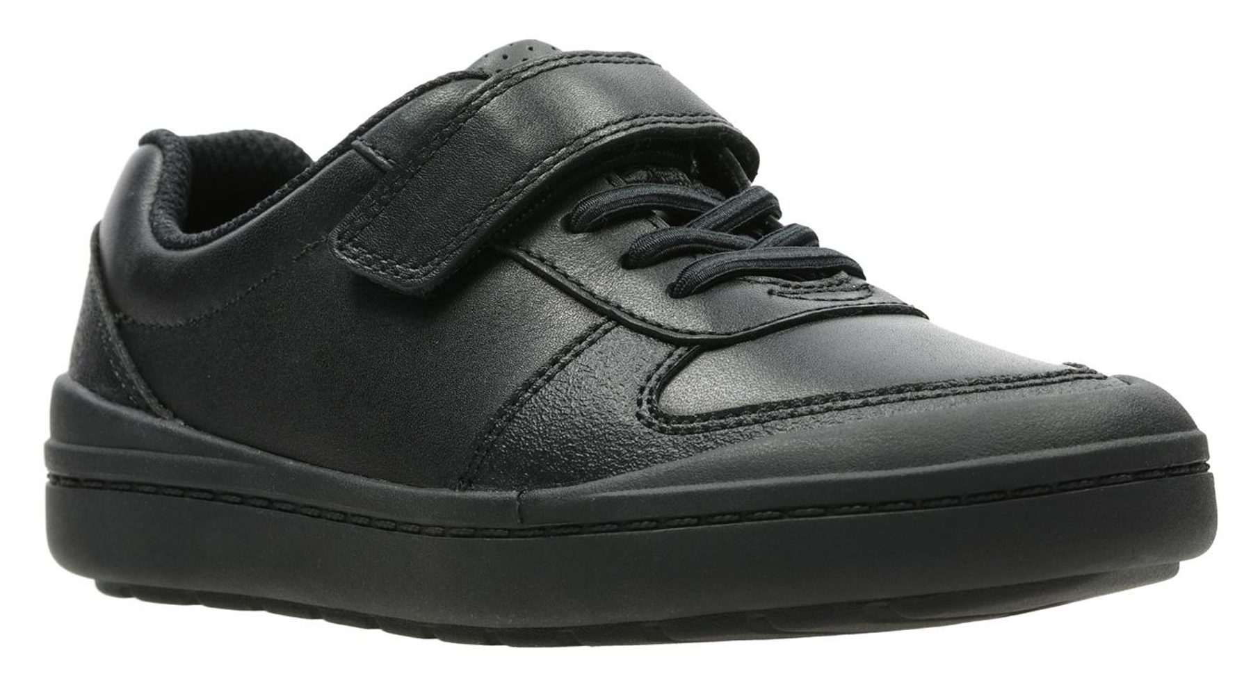 Clarks Rock Verve Toddler Black Leather 26141559 Boys School Shoes